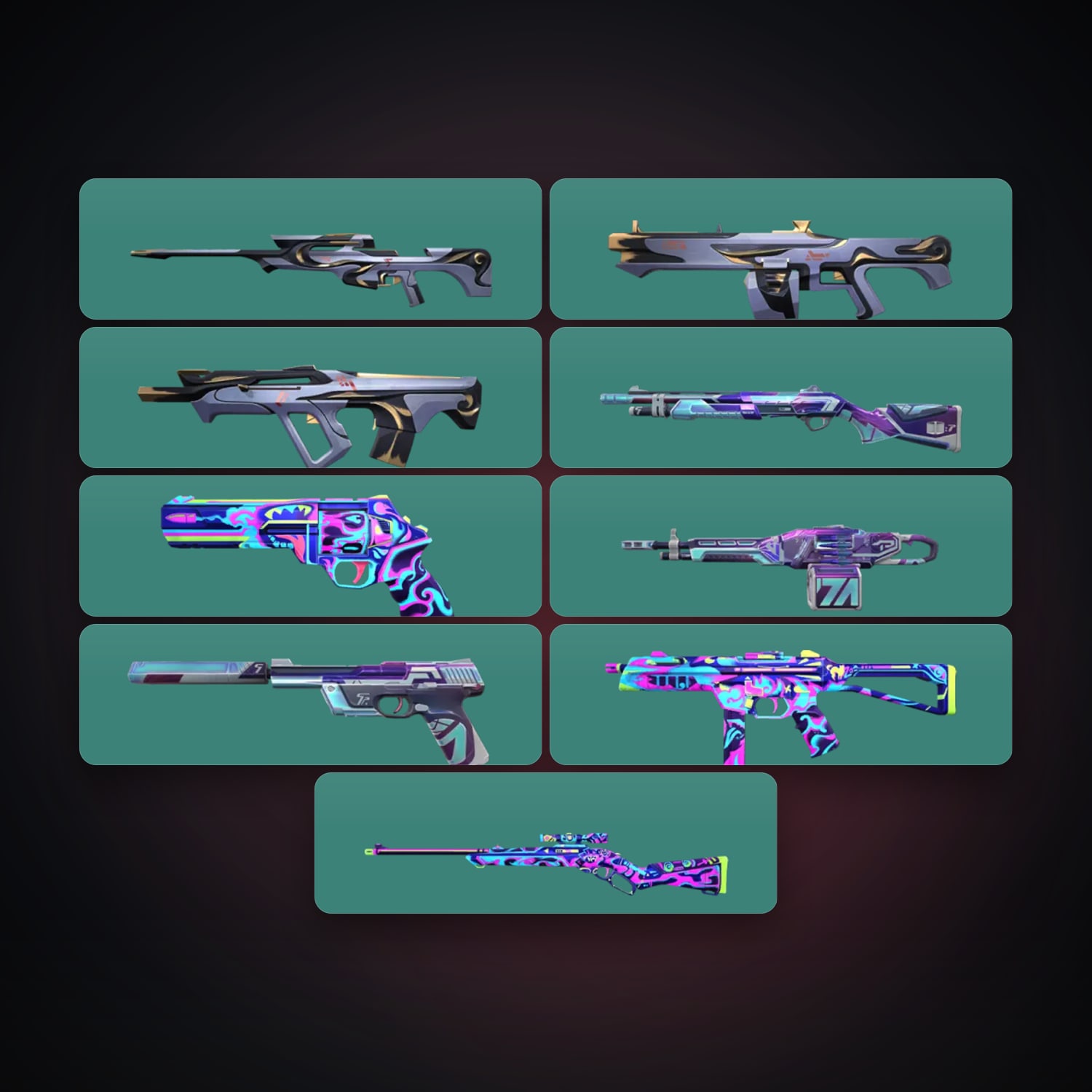LA locker — 9 skins, lvl 18 — HabibiAccounts