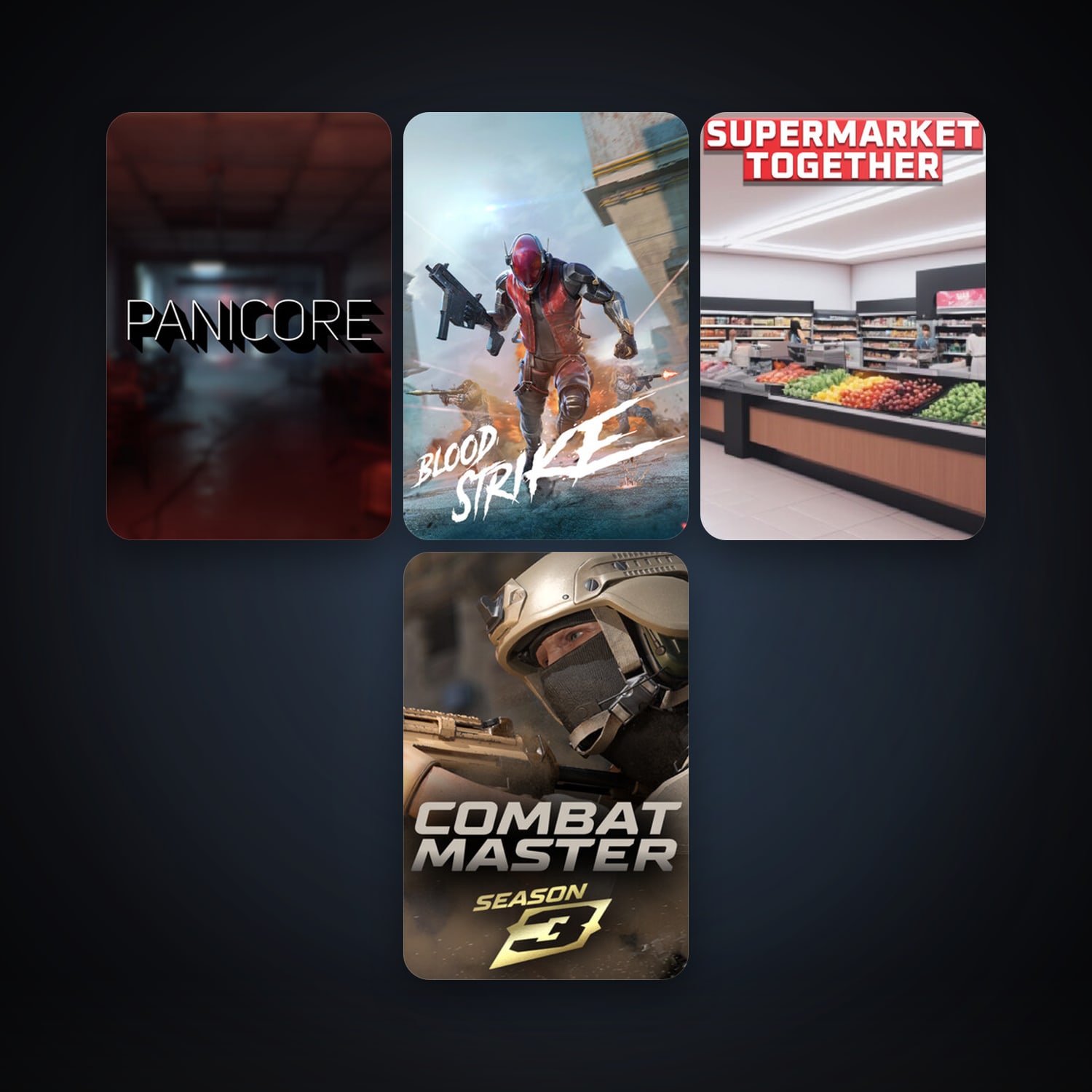 Combat Master: Season 1 + PANICORE, 9 games, clean — HabibiAccounts
