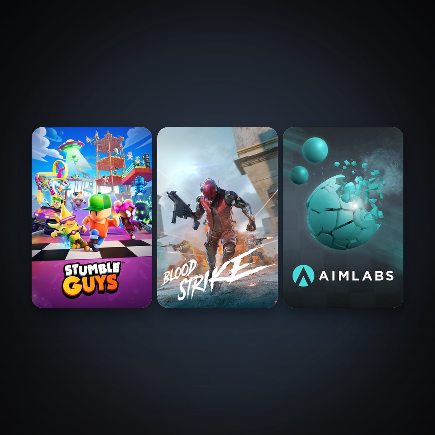 Aimlabs + Stumble Guys, 6 games, clean — HabibiAccounts