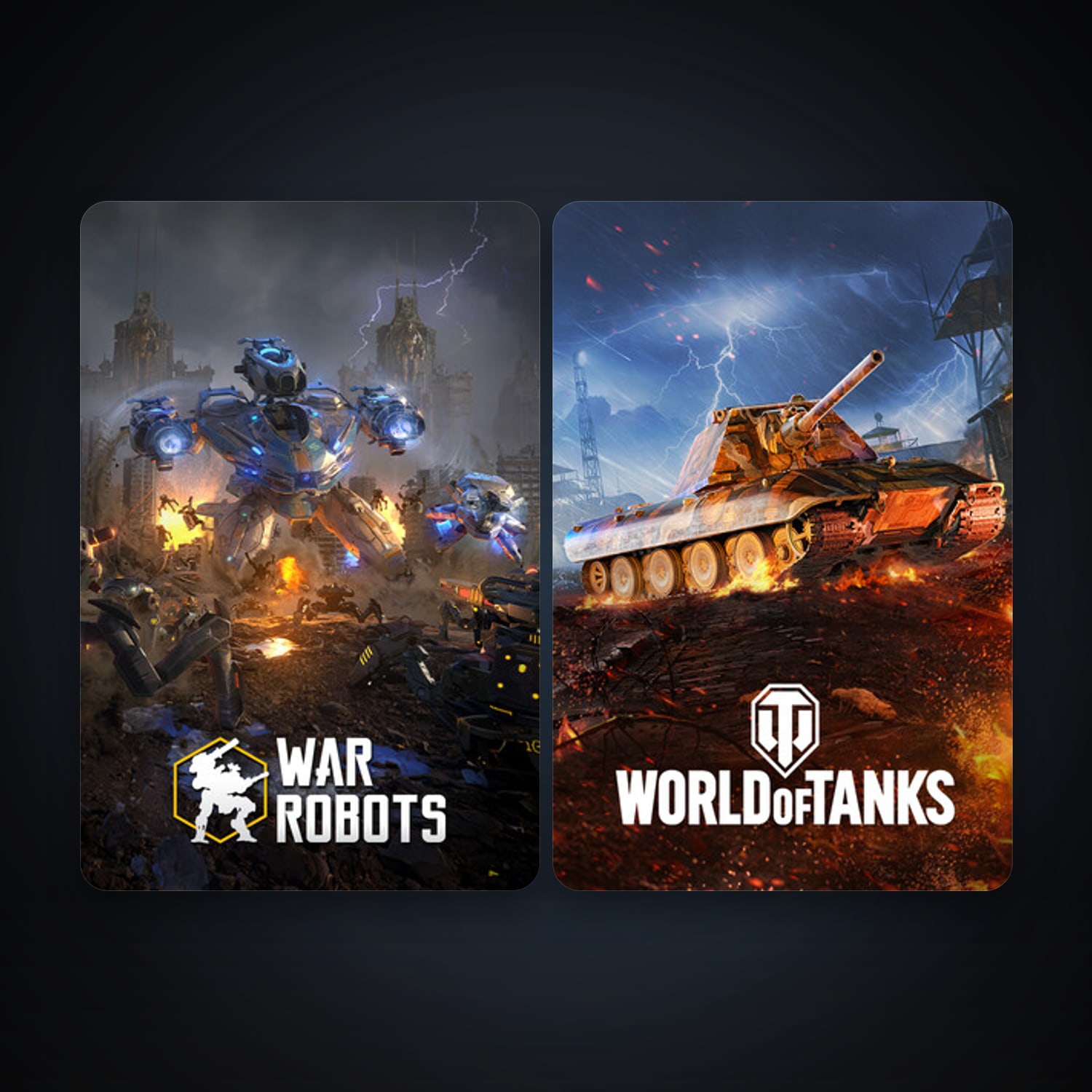 War Robots + World of Tanks, 5 games, clean — HabibiAccounts