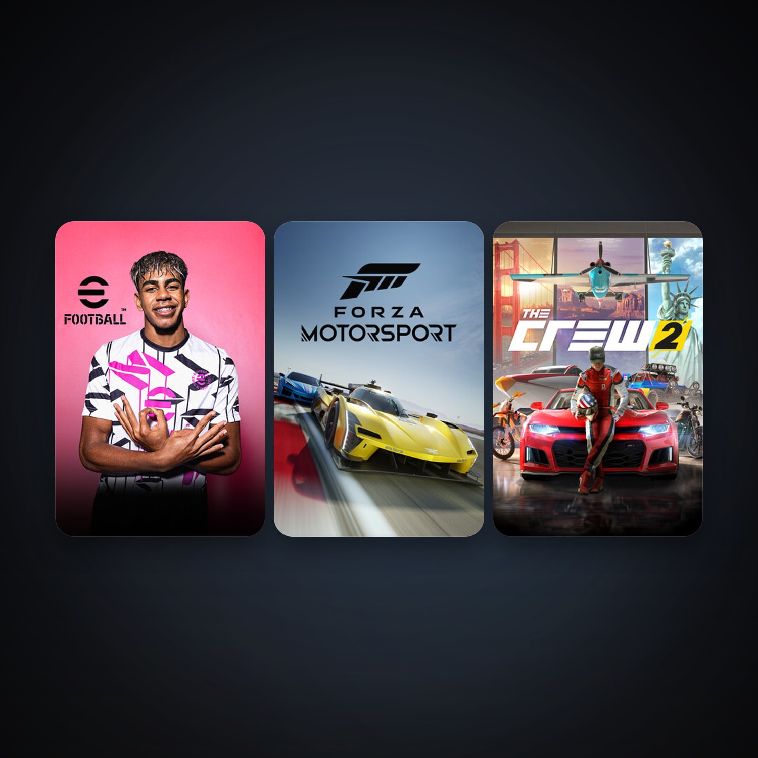 The Crew 2 + eFootball 2024, 7 games, clean — HabibiAccounts
