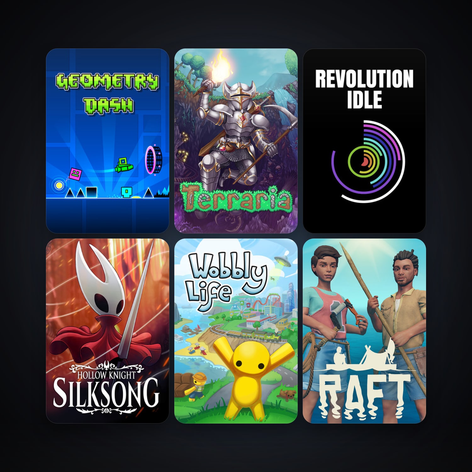 Terraria + Geometry Dash, 28 games, clean — HabibiAccounts