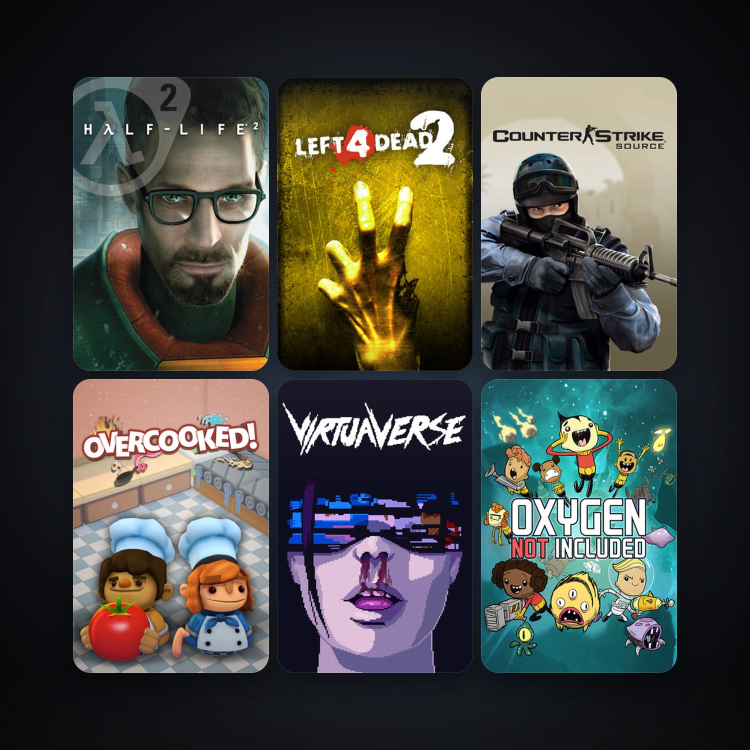 Half-Life 2 + Counter-Strike: Source, 63 games, Steam 11, clean — HabibiAccounts
