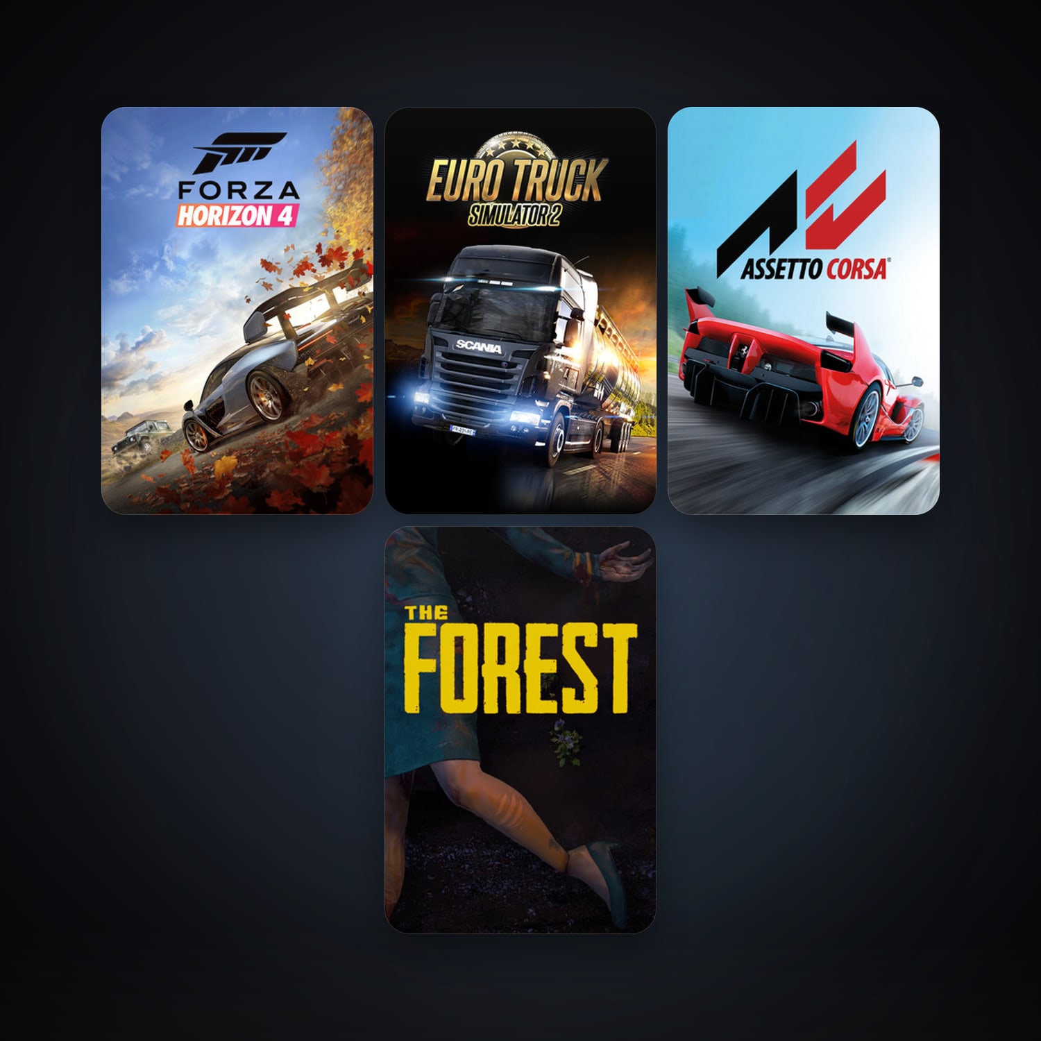 Euro Truck Simulator 2 + The Forest, 37 games, clean — HabibiAccounts