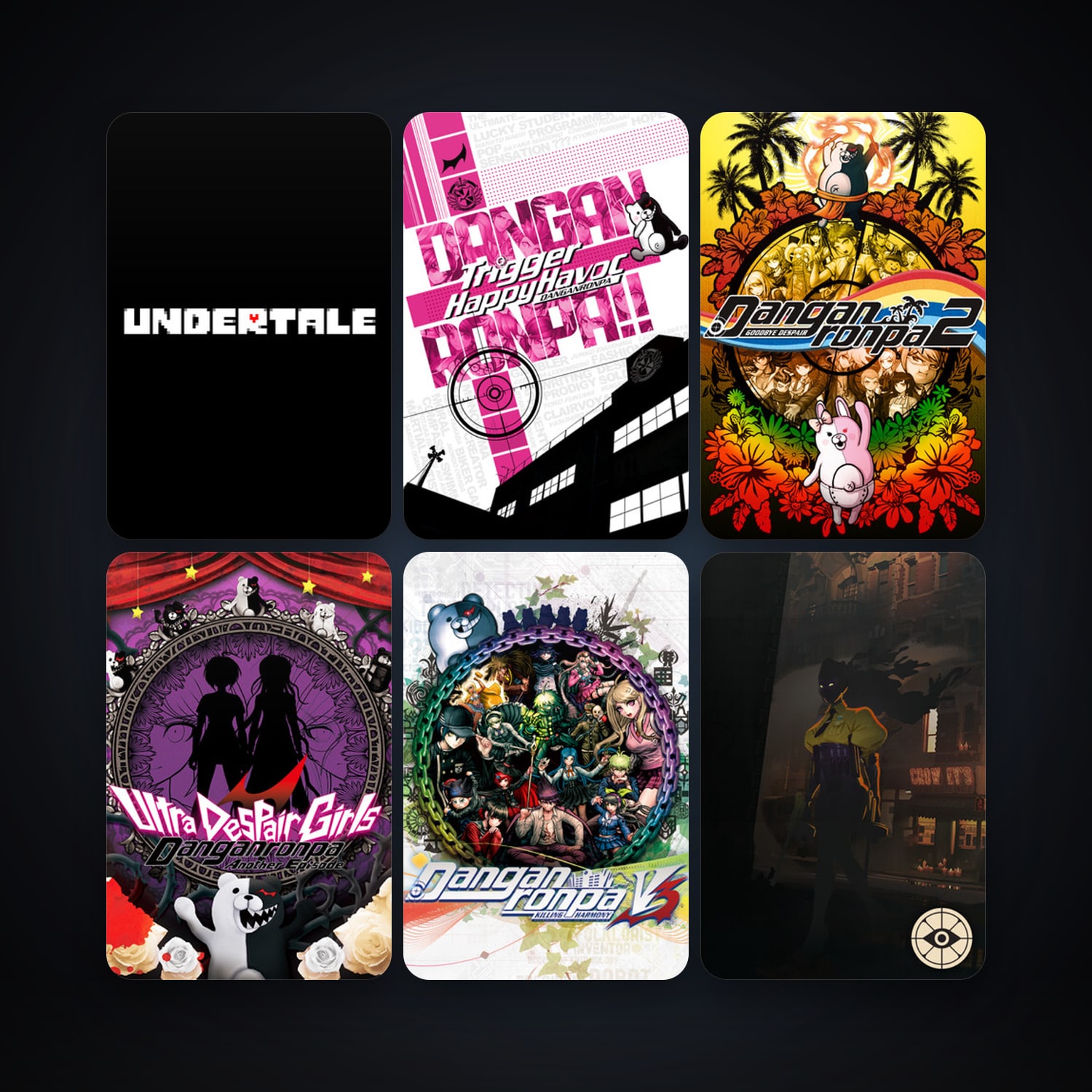Undertale + Danganronpa: Trigger Happy Havoc, 10 games, clean — HabibiAccounts