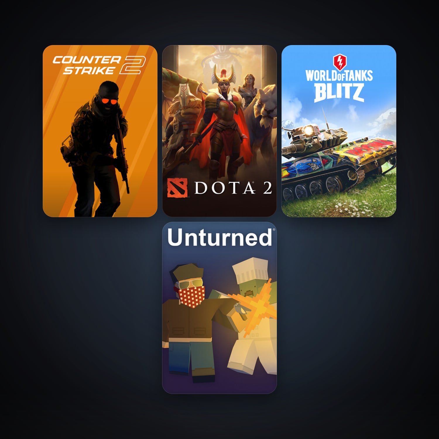 Dota 2 + CS2 Prime, 5 games, clean · 261824415 — HabibiAccounts