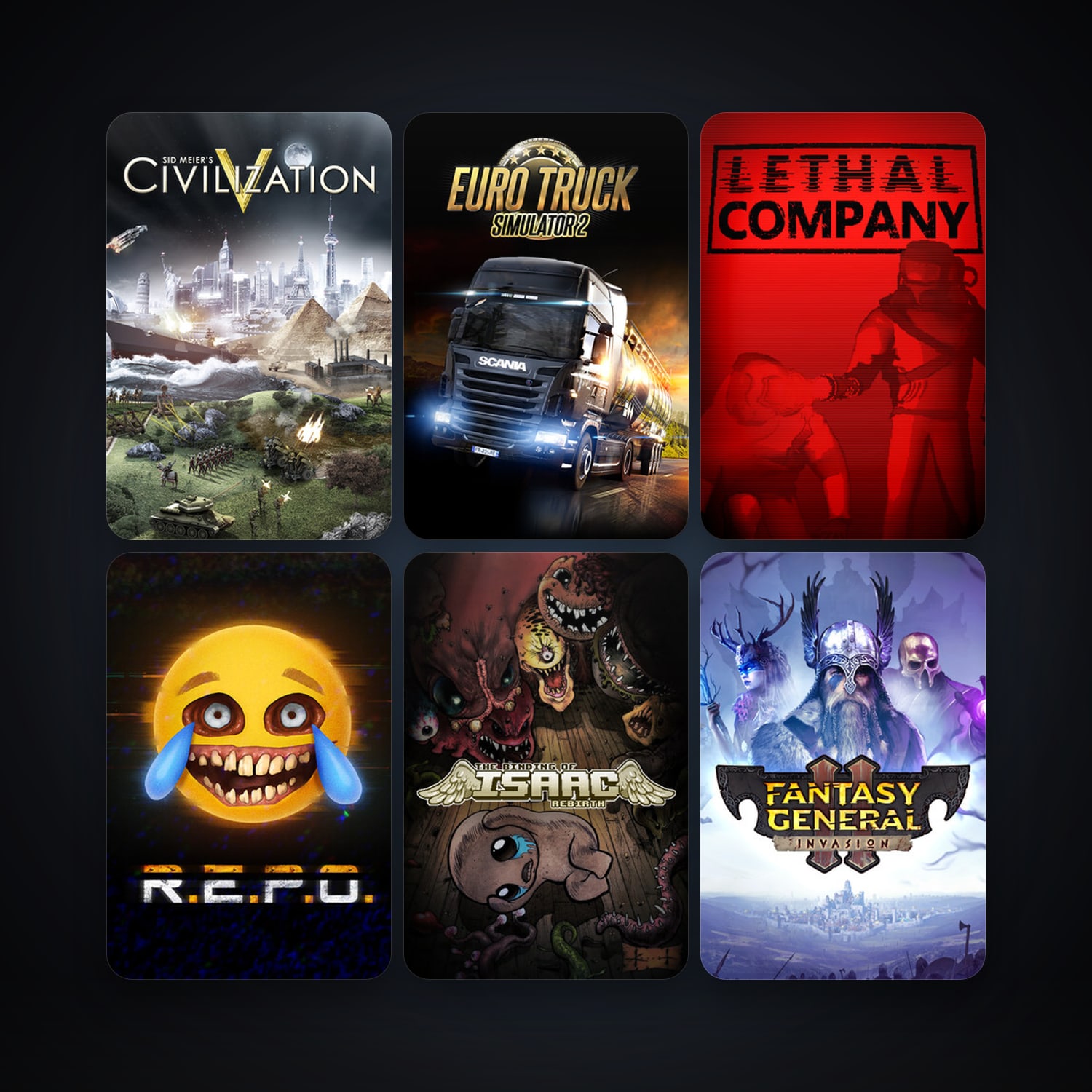 Sid Meier's Civilization V + Project Zomboid, 198 games, clean — HabibiAccounts