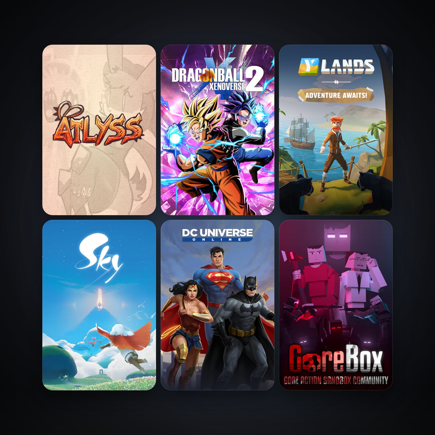 DC Universe Online + Ylands, 18 games, clean — HabibiAccounts