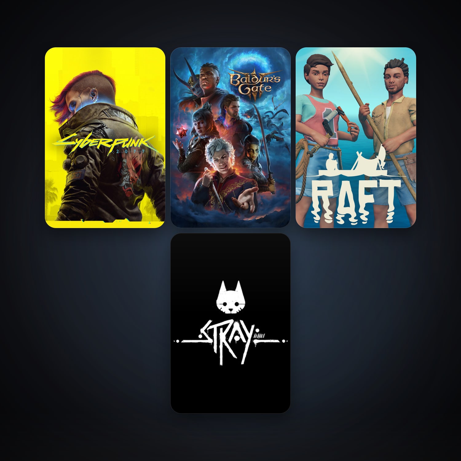 Raft + Baldur's Gate 3, 7 games, clean — HabibiAccounts