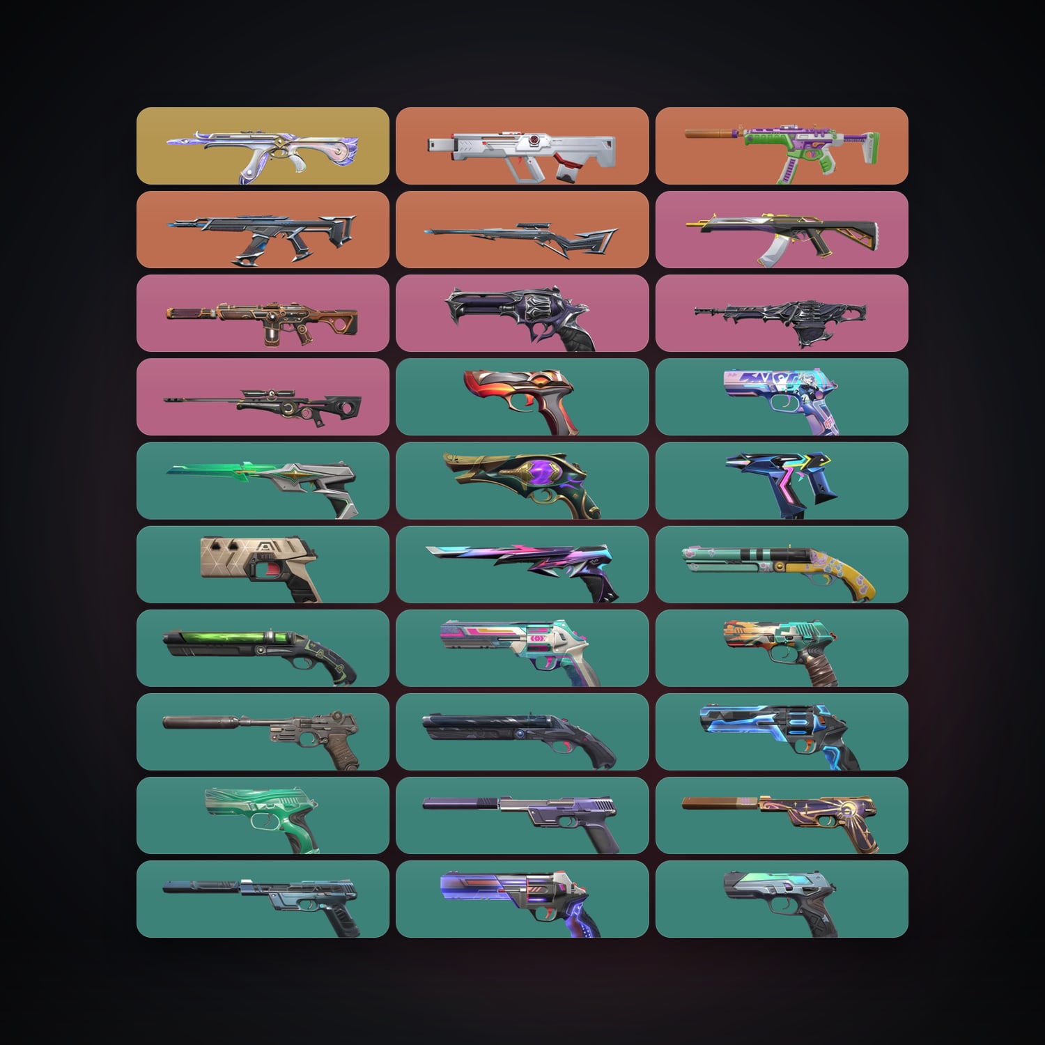 AP Silver 1 locker — 30 skins, lvl 250 — HabibiAccounts