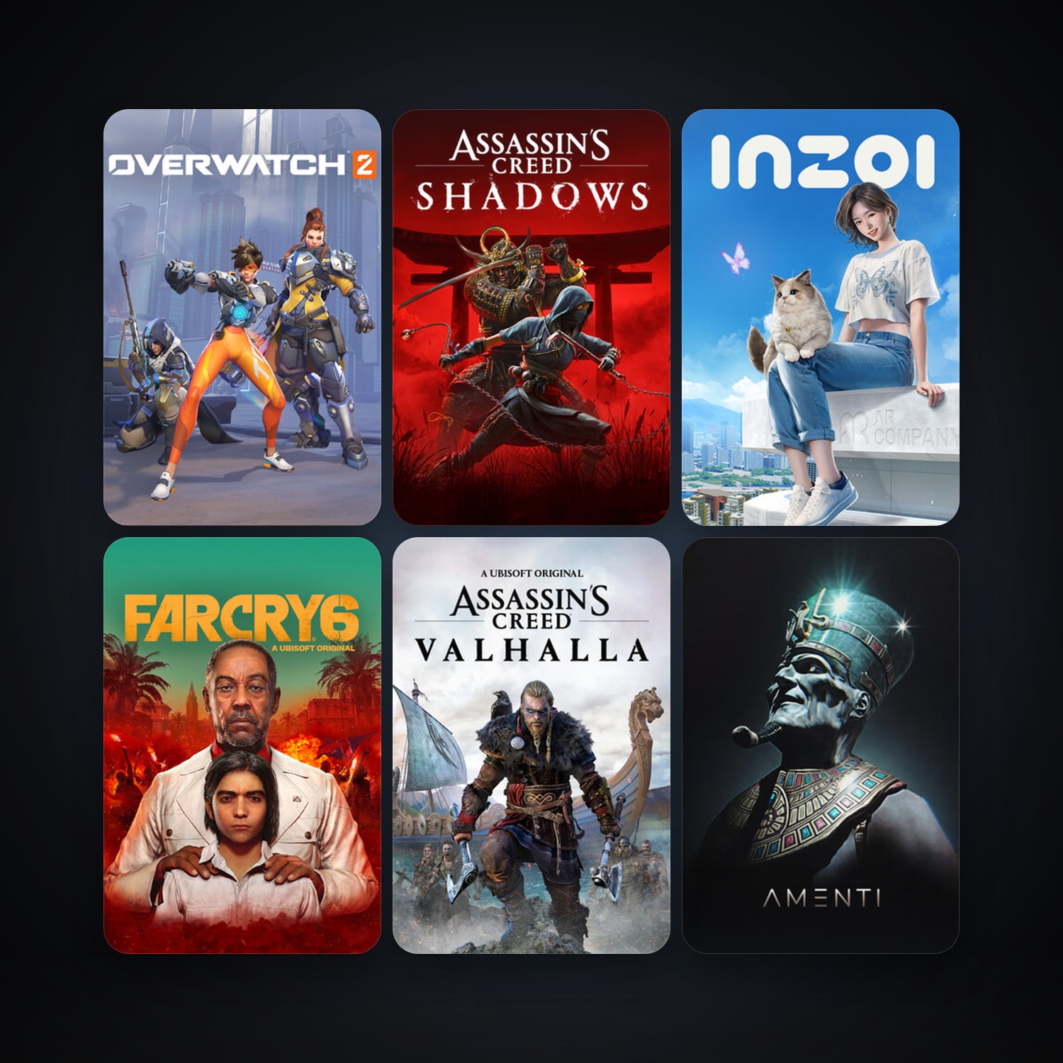 Assassin's Creed Origins + Injustice 2, 20 games, clean — HabibiAccounts