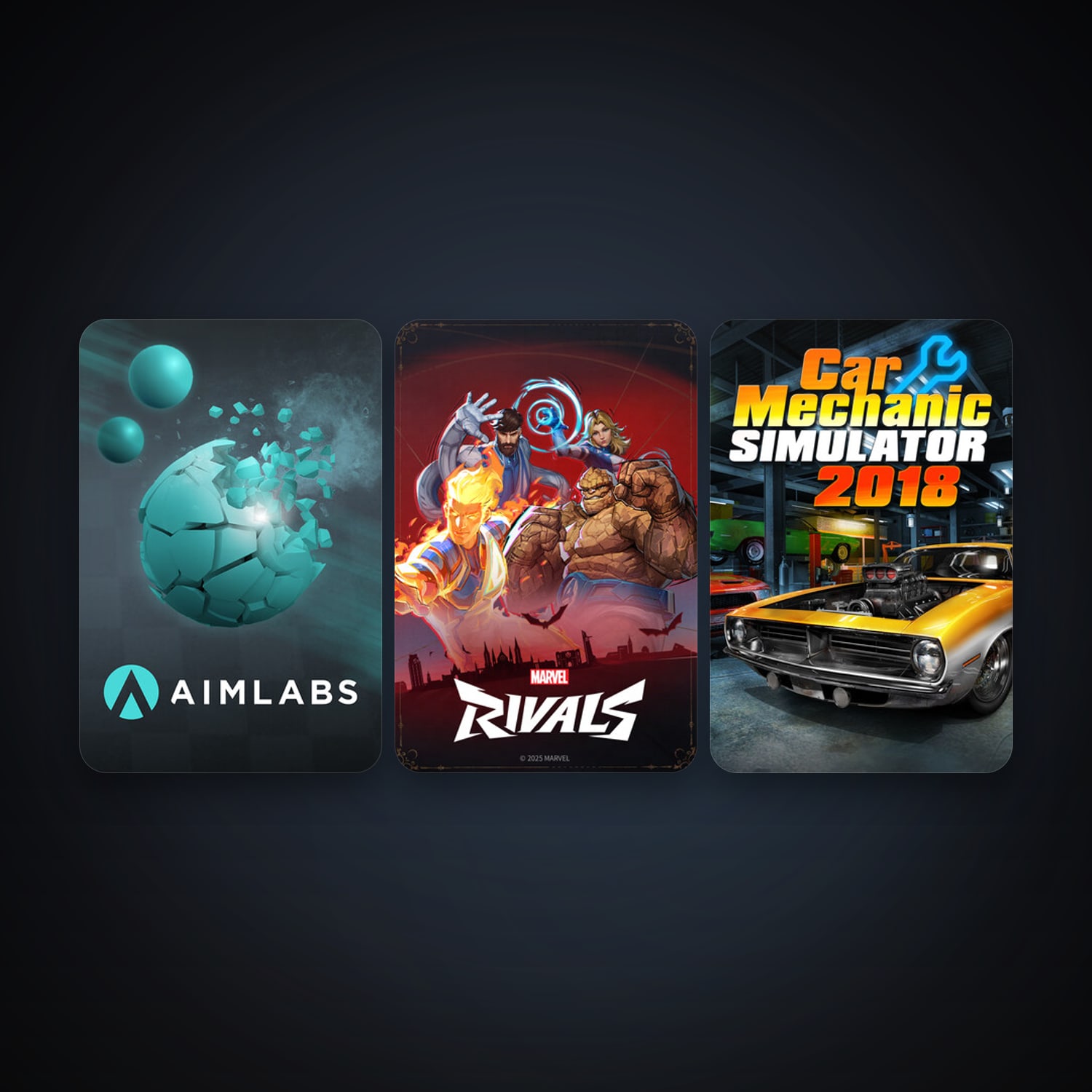 حساب ستيم فلين، Car Mechanic Simulator 2018 وAimlabs، 9 لعبة، صامد واضح — HabibiAccounts