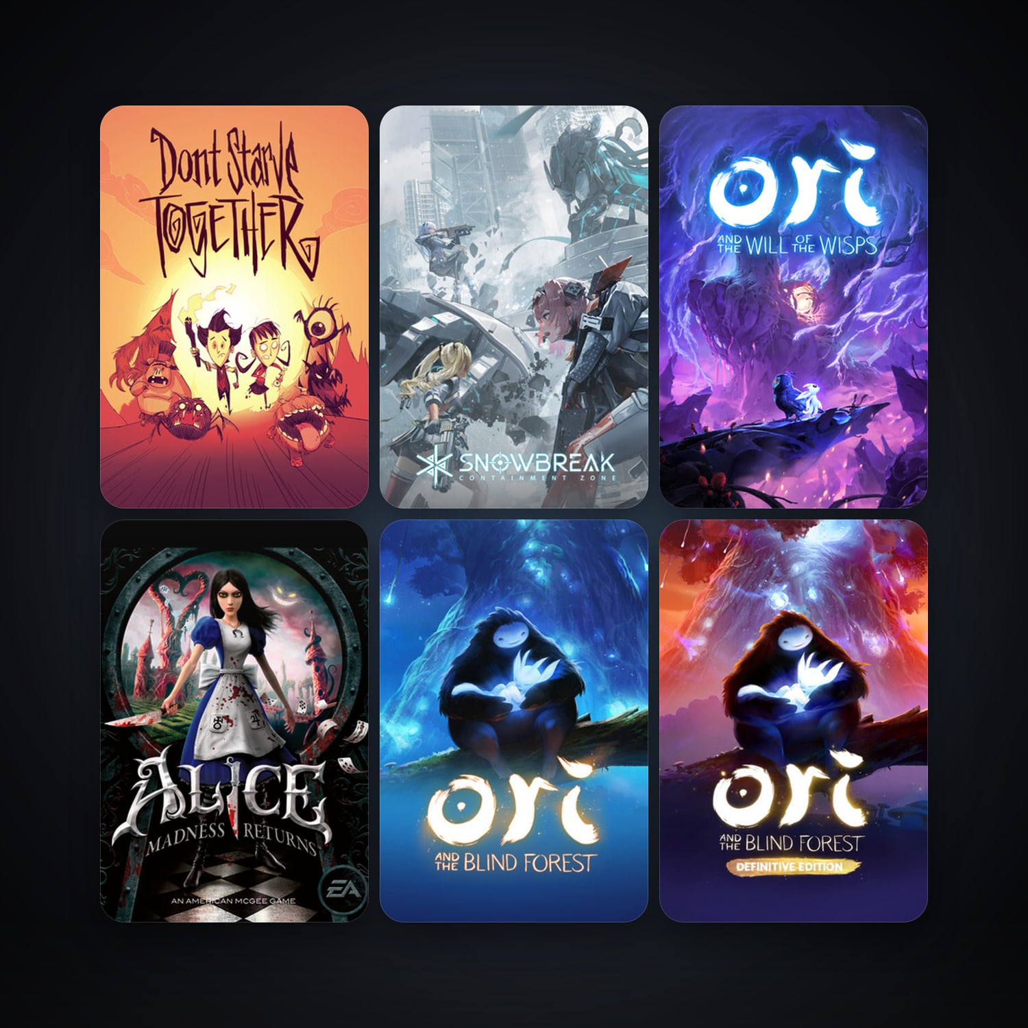 Alice: Madness Returns + Ori and the Blind Forest, 6 games, clean — HabibiAccounts