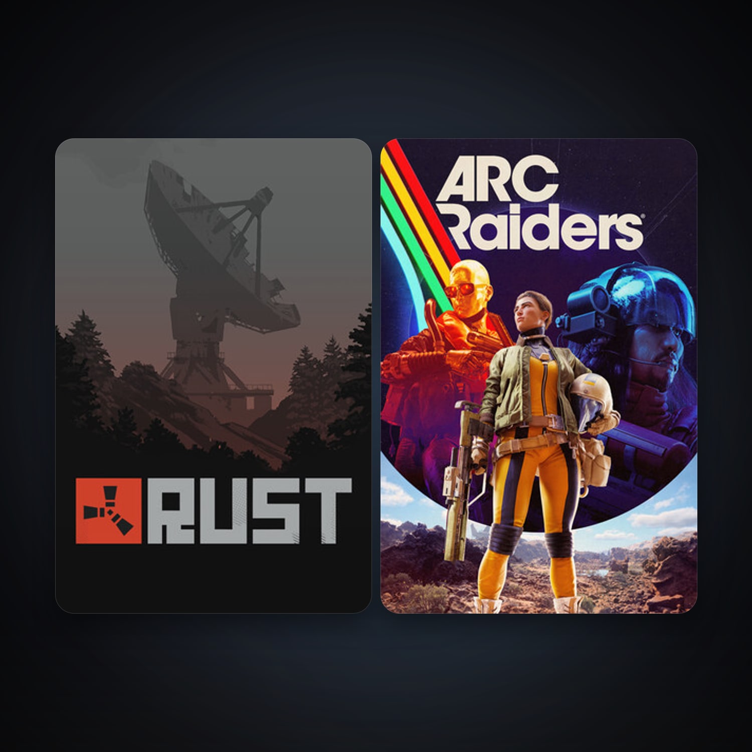 Rust + ARC Raiders, 4 games, clean — HabibiAccounts