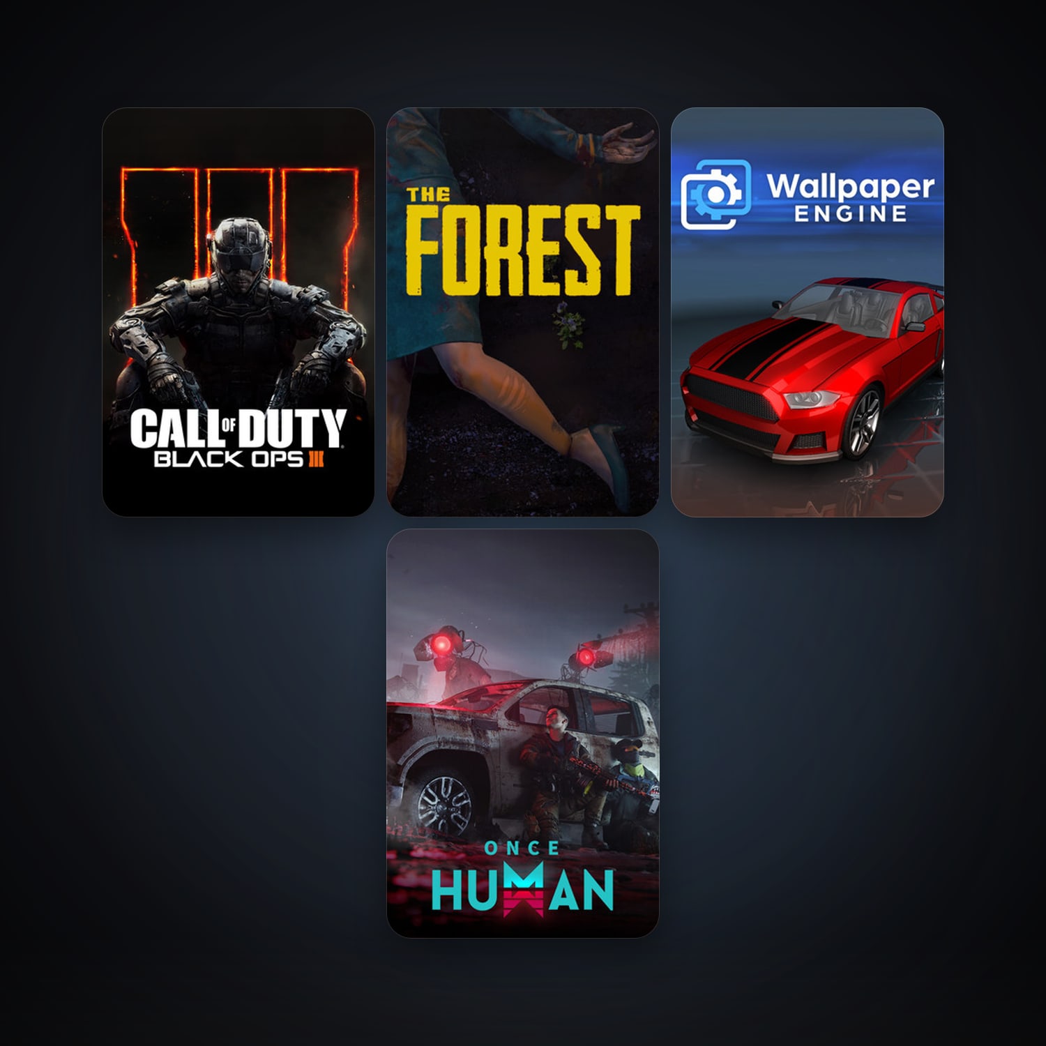 The Forest + Call of Duty: Black Ops III, 5 games, clean — HabibiAccounts