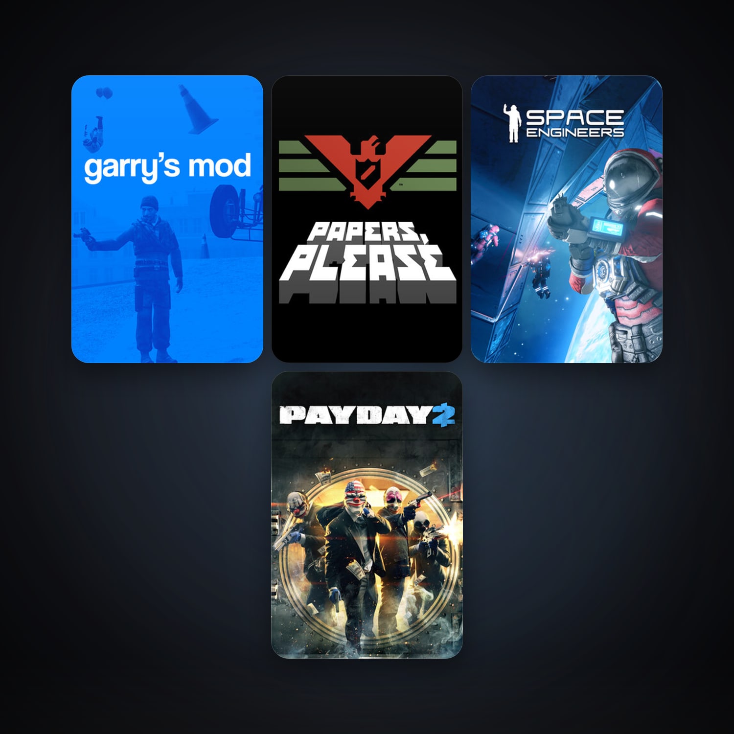 Garry's Mod + PAYDAY 2, 6 games, clean — HabibiAccounts