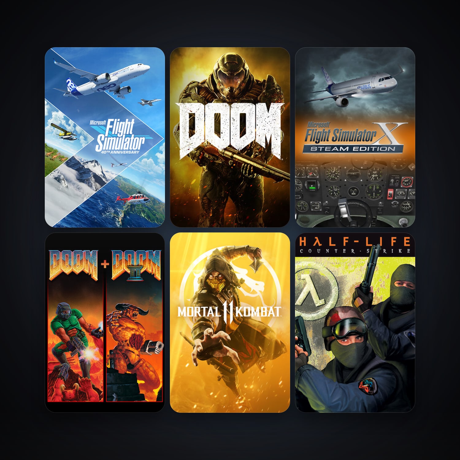 Counter-Strike + Ultimate Doom, 22 games, clean — HabibiAccounts