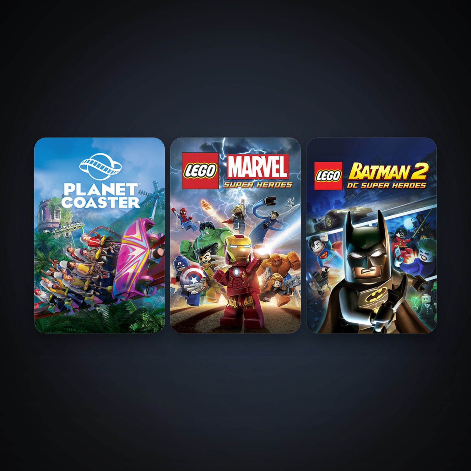 LEGO Batman 2: DC Super Heroes + LEGO Marvel Super Heroes, 11 games, clean — HabibiAccounts