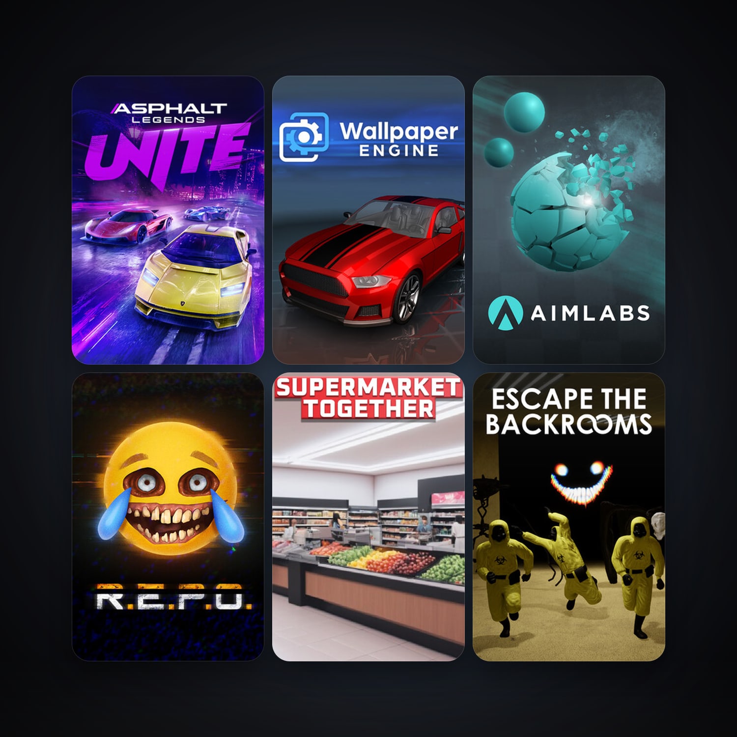 Wallpaper Engine + Aimlabs, 20 games, clean — HabibiAccounts