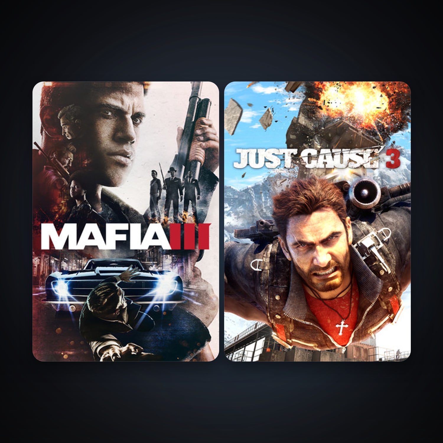 Just Cause 3 + Mafia III, 7 games, clean — HabibiAccounts
