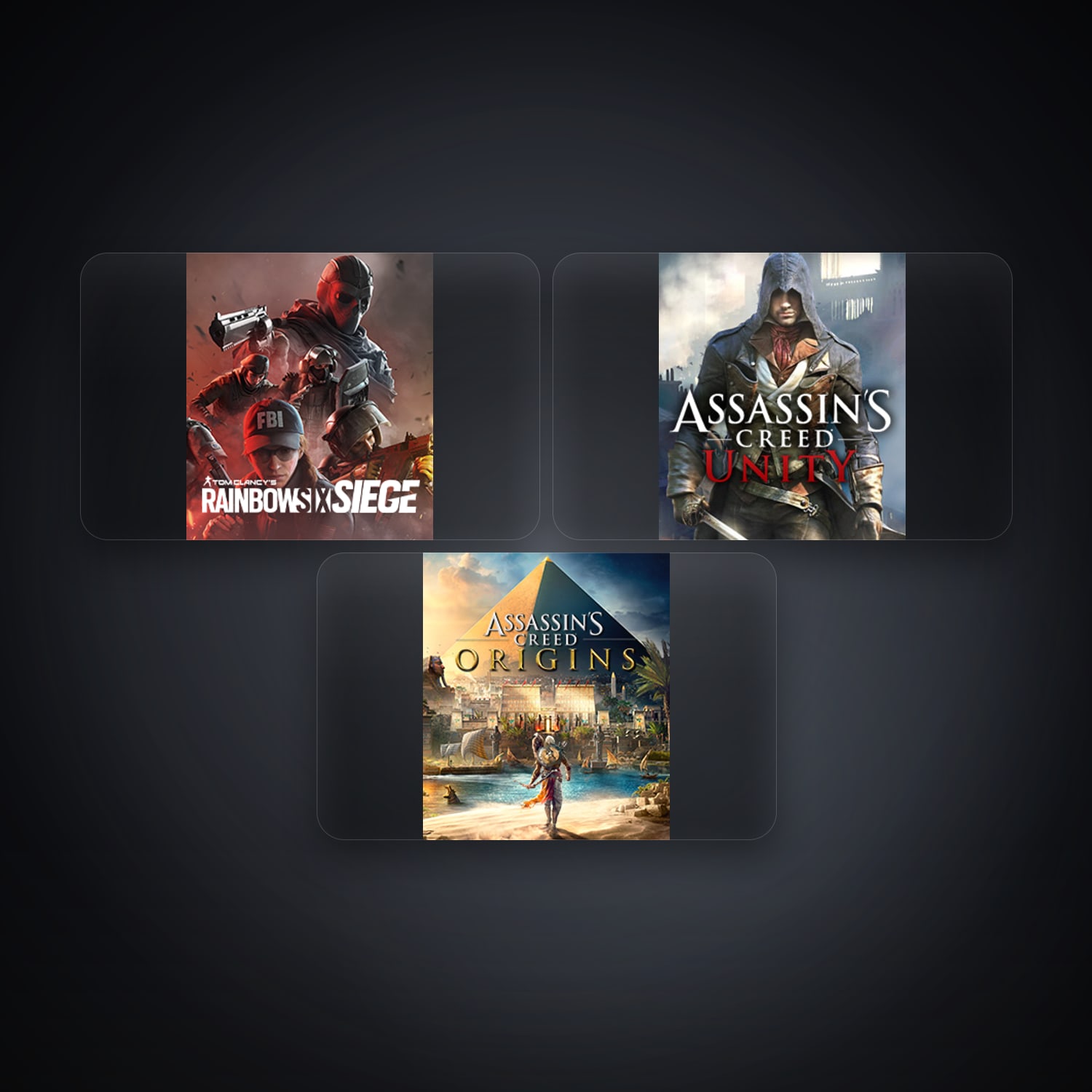 هالحساب يوبيسوفت فيه Tom Clancy's Rainbow Six Siege وAssassin's Creed Unity، IT، 5 ألعاب — HabibiAccounts