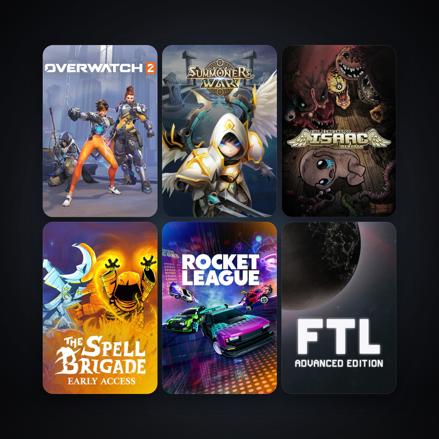 FTL: Faster Than Light + The Binding of Isaac: Rebirth, 39 games, clean — HabibiAccounts