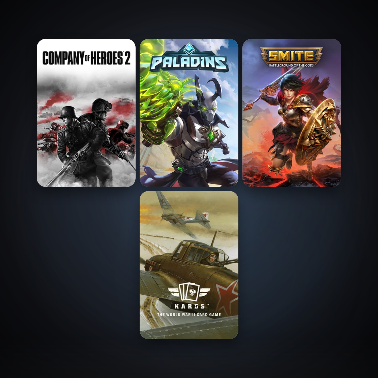 Company of Heroes 2 + SMITE, 5 games, clean — HabibiAccounts