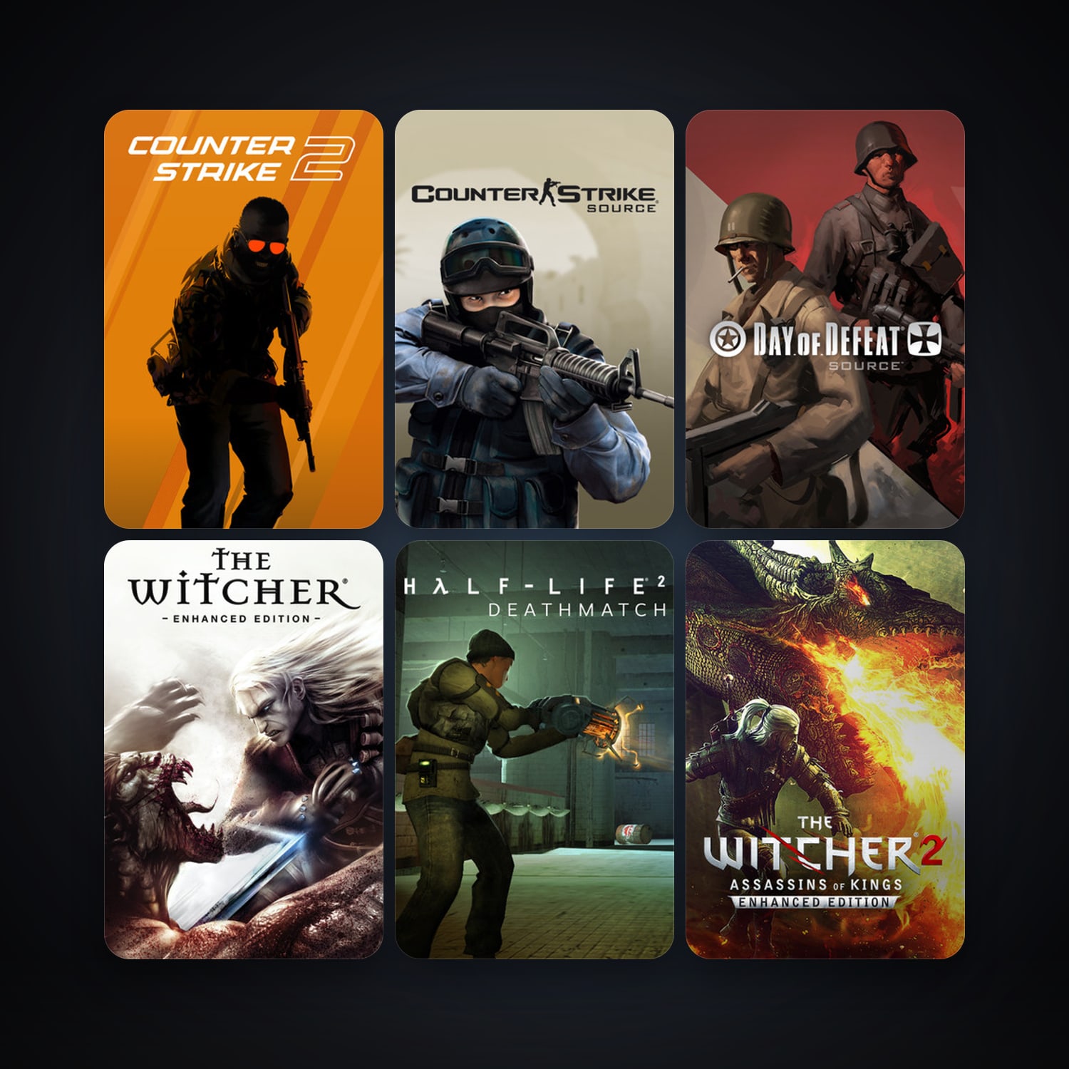 Counter-Strike: Source + Day of Defeat: Source, 8 games, clean — HabibiAccounts