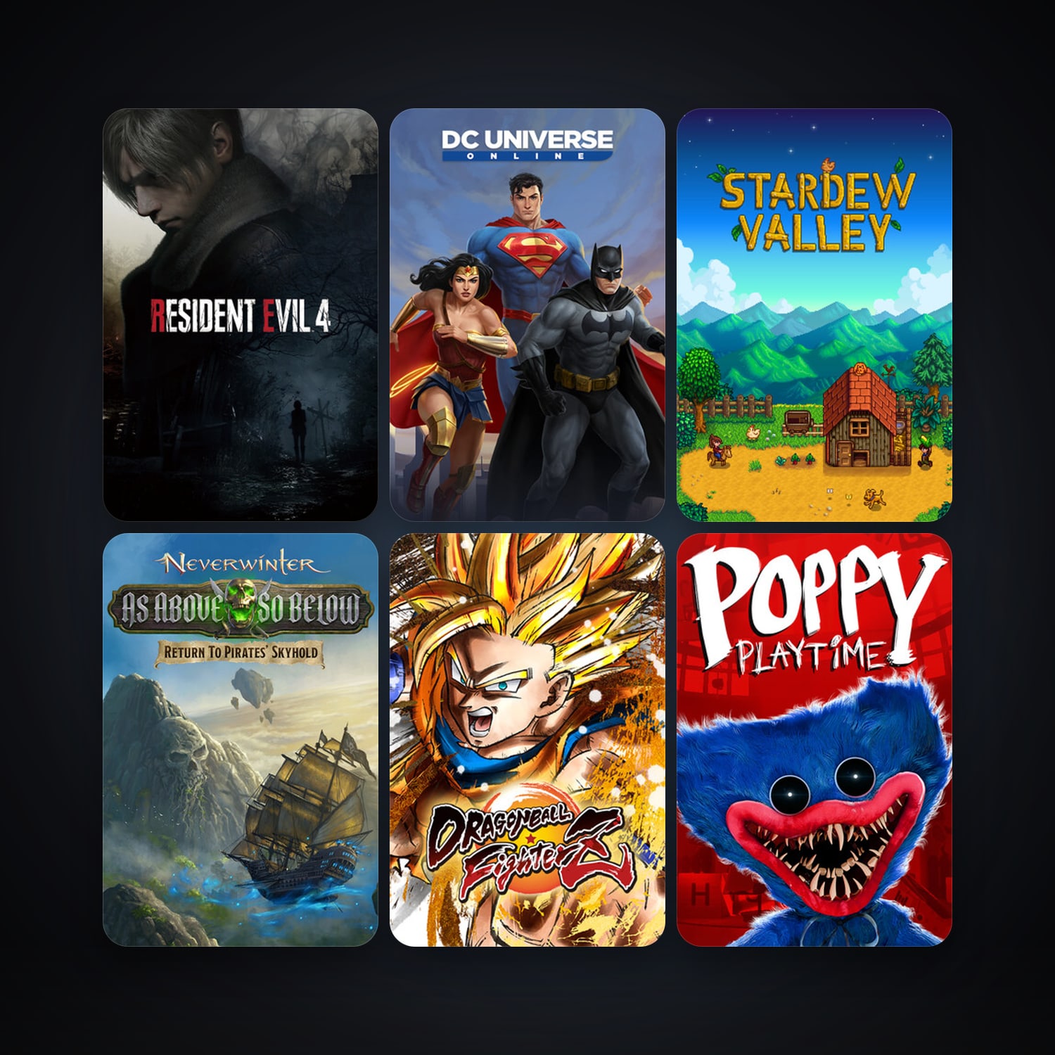 DC Universe Online + Neverwinter, 12 games, clean — HabibiAccounts
