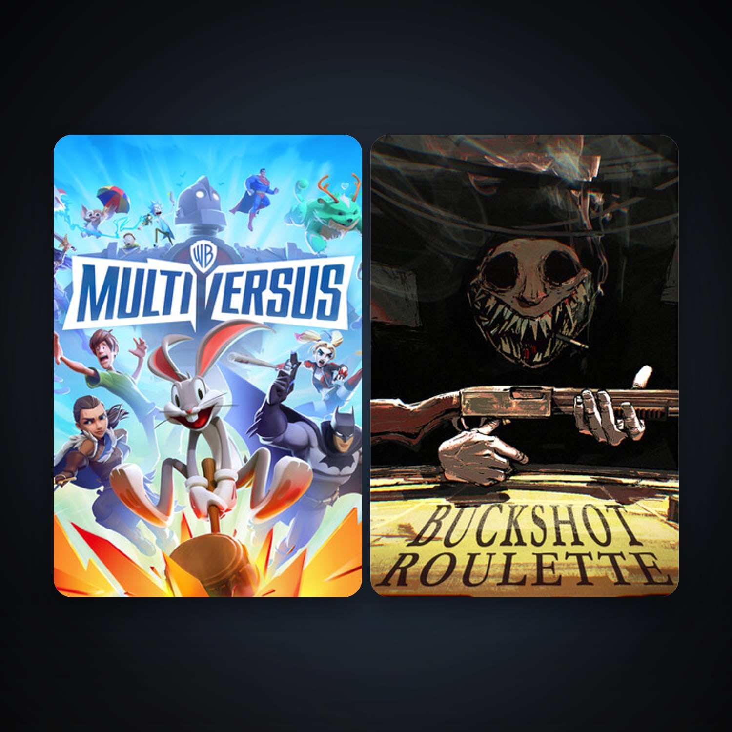 MultiVersus + Buckshot Roulette, 8 games, clean — HabibiAccounts