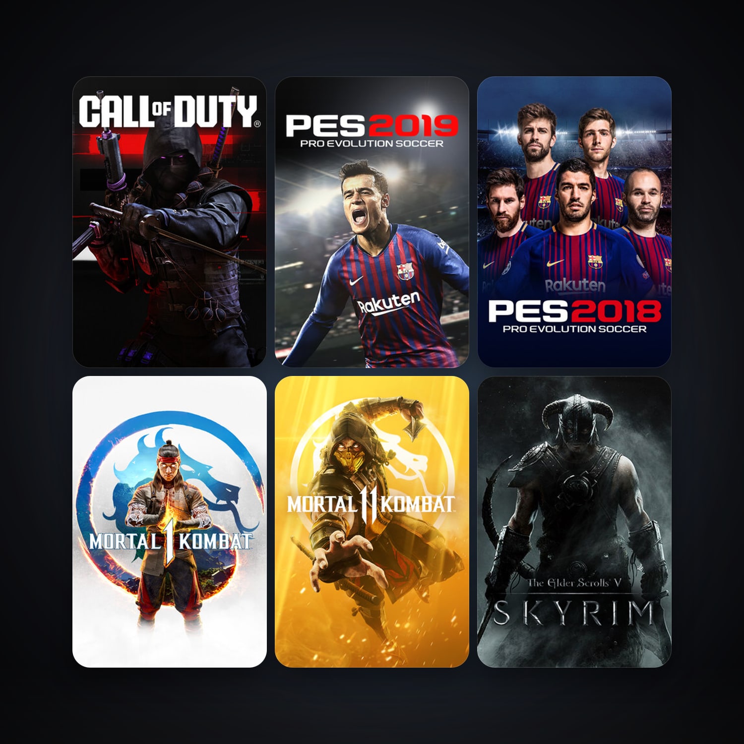 The Elder Scrolls V: Skyrim + Street Fighter V, 104 games, clean — HabibiAccounts