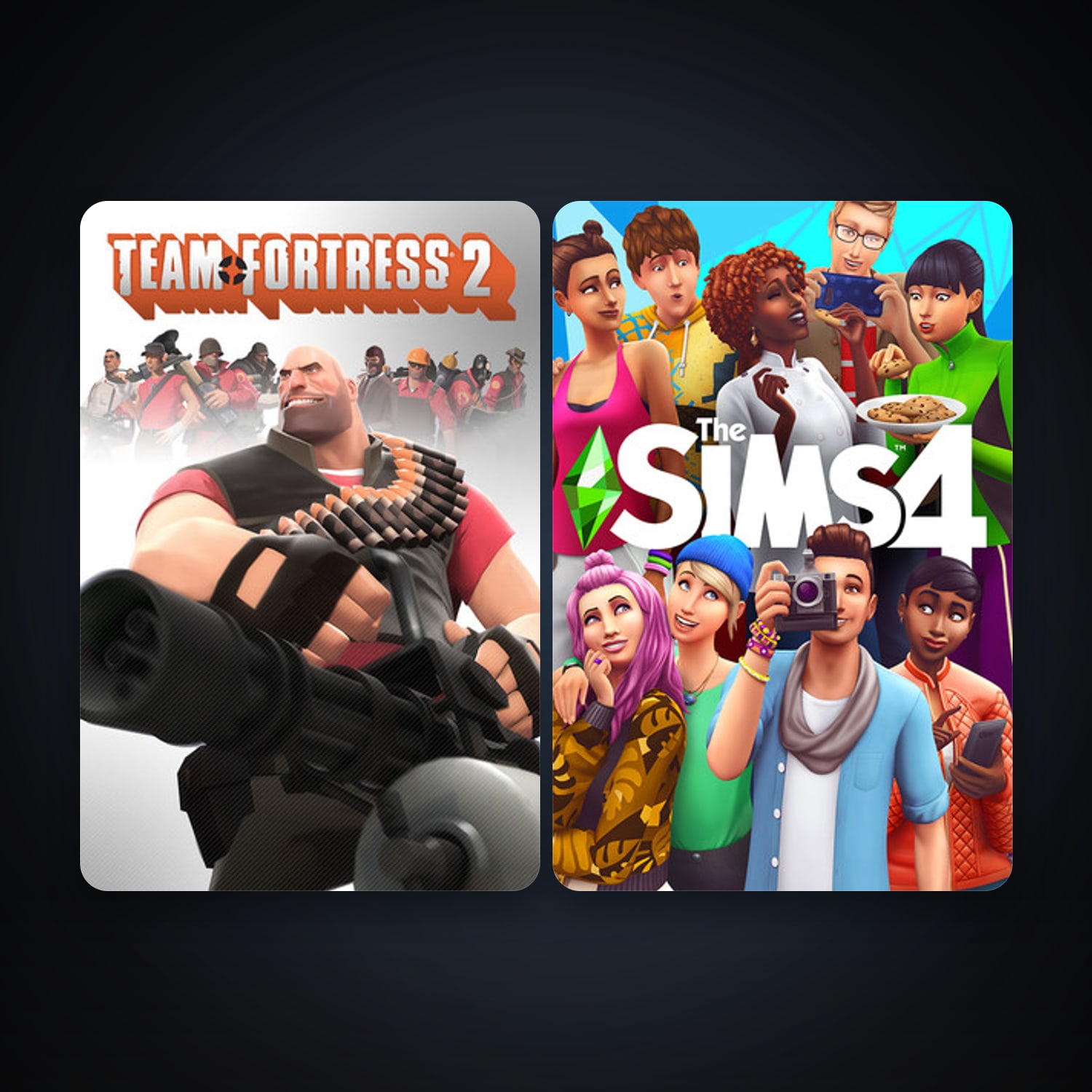 Team Fortress 2 + The Sims 4, 2 games, clean — HabibiAccounts
