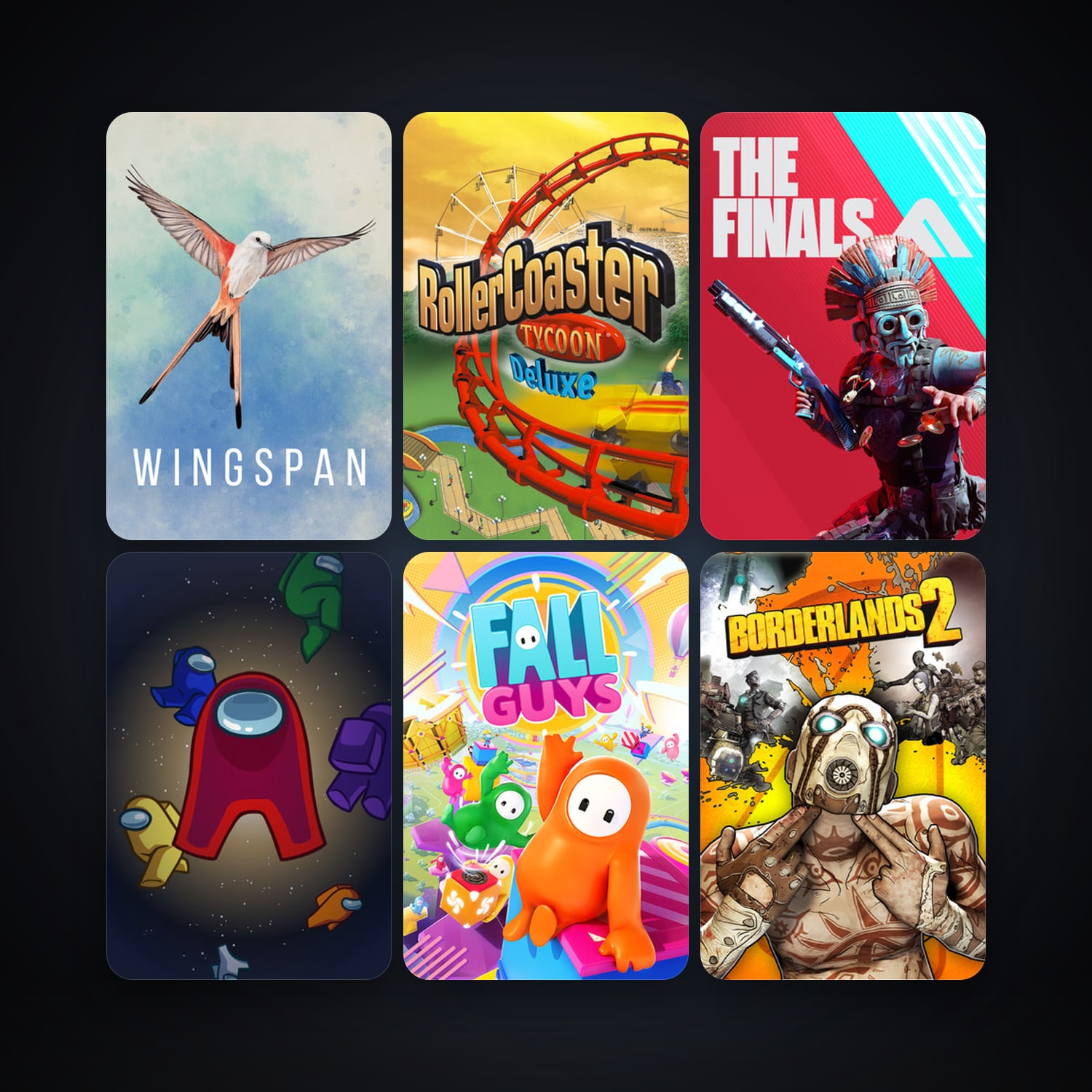 Borderlands 2 + RollerCoaster Tycoon: Deluxe, 13 games, clean — HabibiAccounts