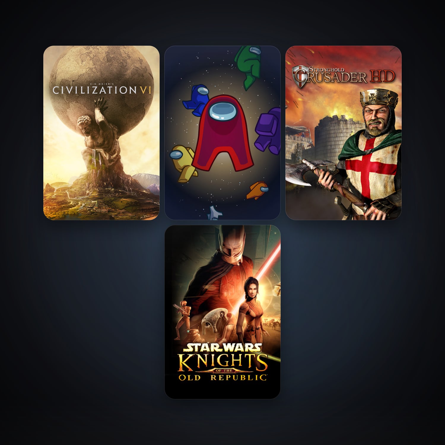 STAR WARS - Knights of the Old Republic + Stronghold Crusader HD, 7 games, clean — HabibiAccounts