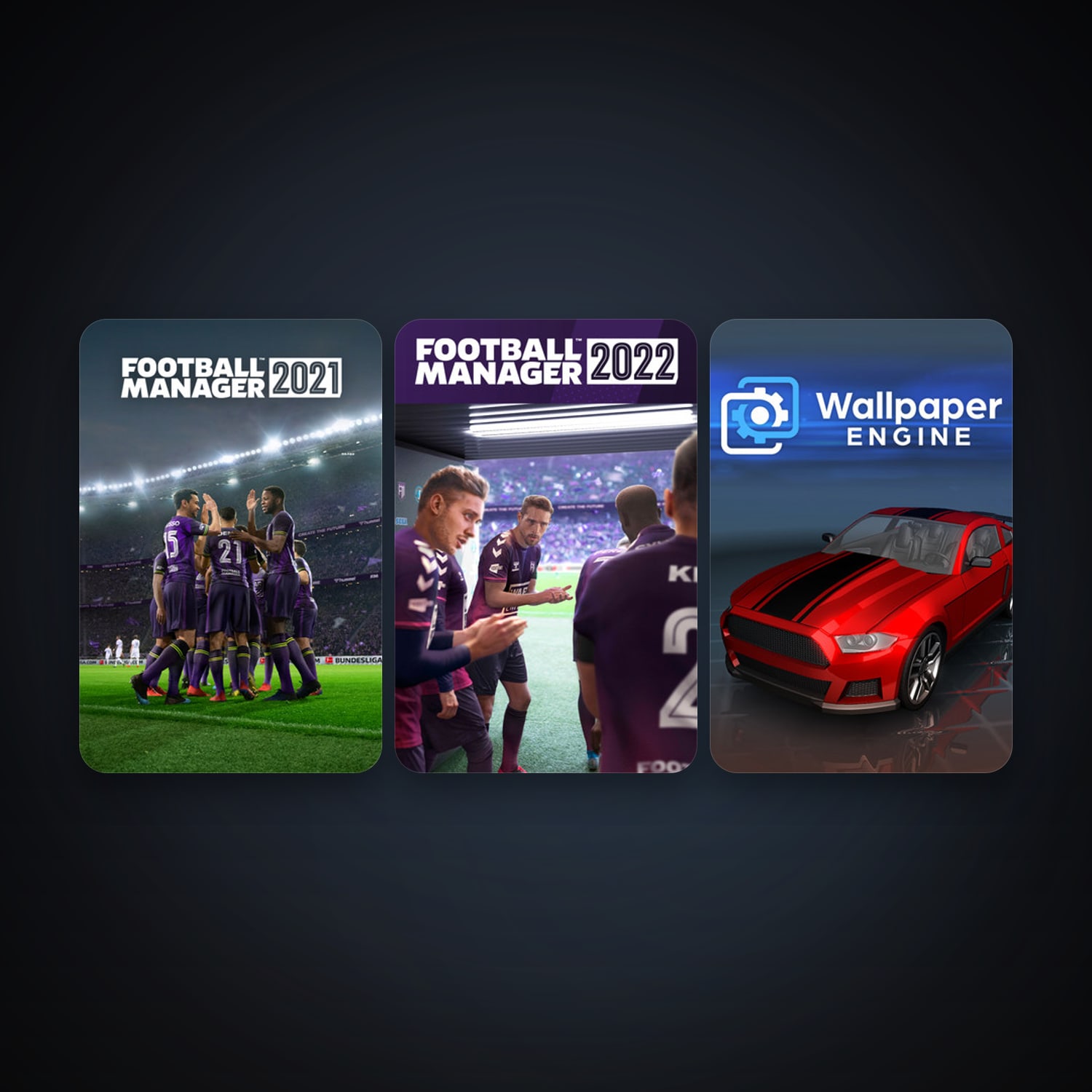 Wallpaper Engine + Football Manager 2021, 8 games, clean — HabibiAccounts
