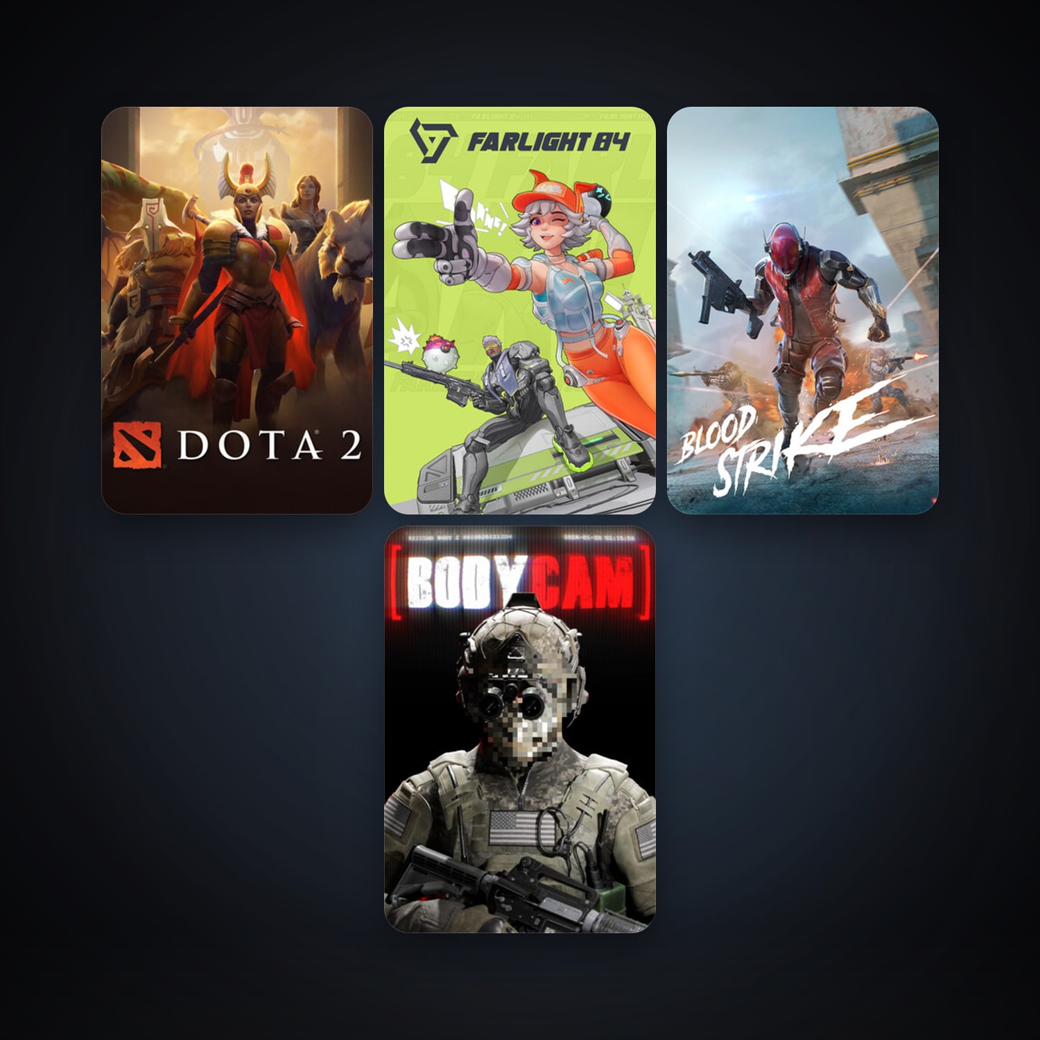 Dota 2 + Farlight 84, 4 games, clean — HabibiAccounts