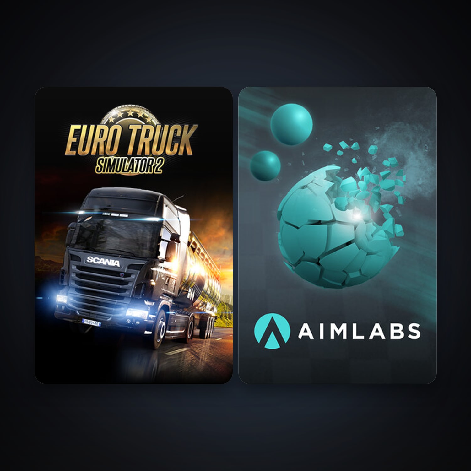 Euro Truck Simulator 2 + Aimlabs, 3 games, clean — HabibiAccounts