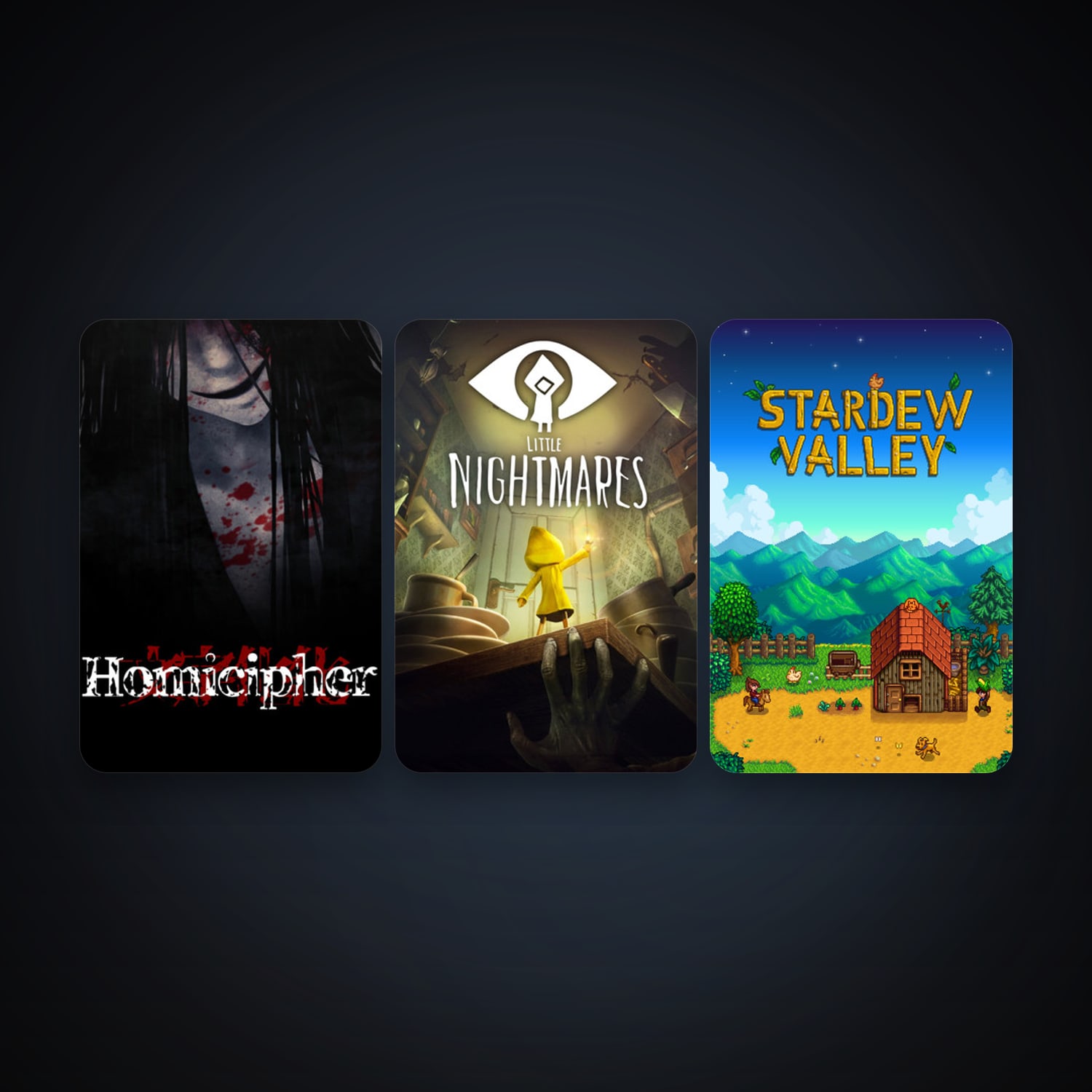 Stardew Valley + Little Nightmares, 4 games, clean — HabibiAccounts