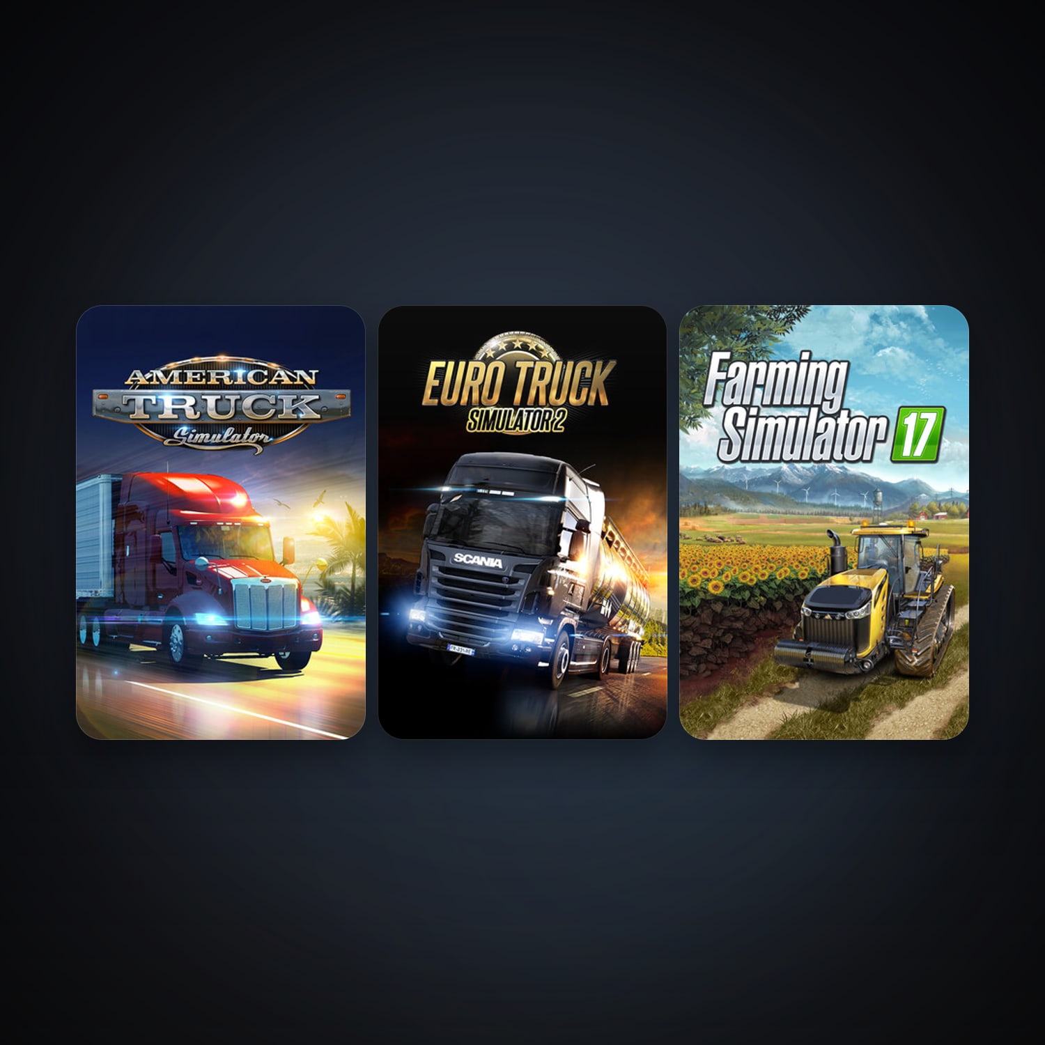 Euro Truck Simulator 2 + American Truck Simulator, 4 games, clean — HabibiAccounts