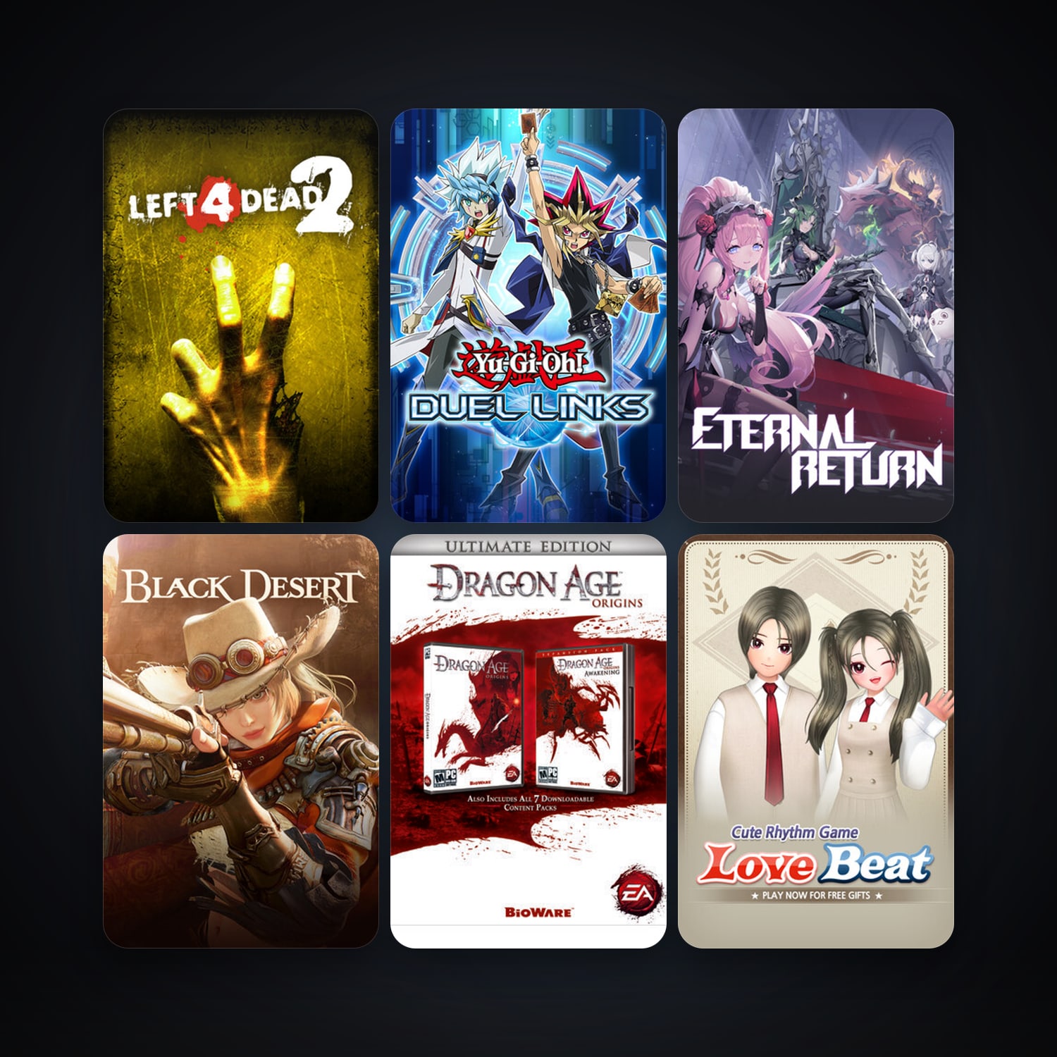 Left 4 Dead 2 + Dragon Age: Origins - Ultimate Edition, 12 games, clean — HabibiAccounts