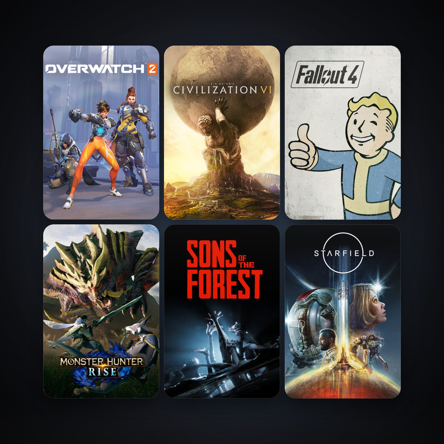 Sid Meier's Civilization VI + Fallout 4, 83 games, clean — HabibiAccounts