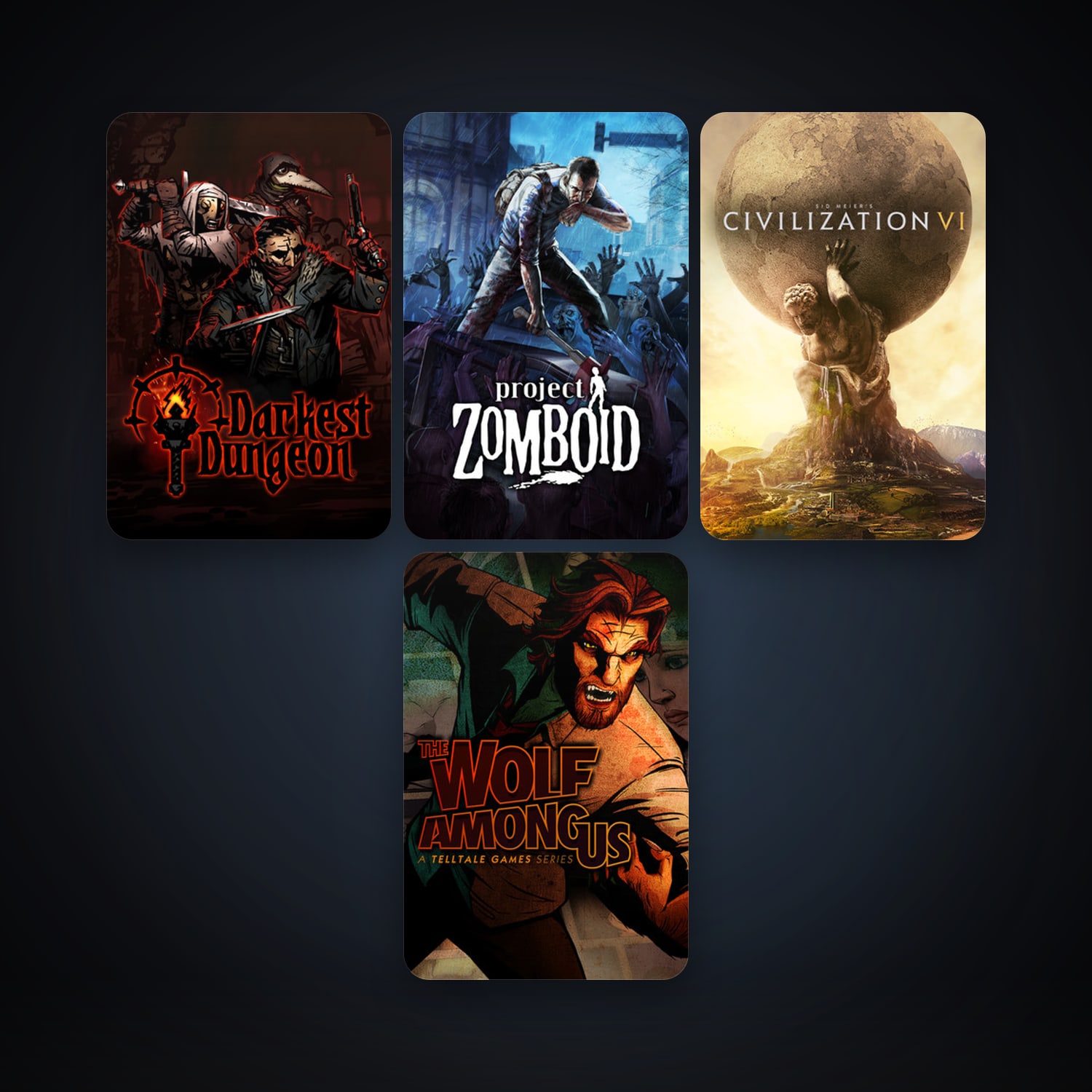 Project Zomboid + The Wolf Among Us, 6 games, clean — HabibiAccounts