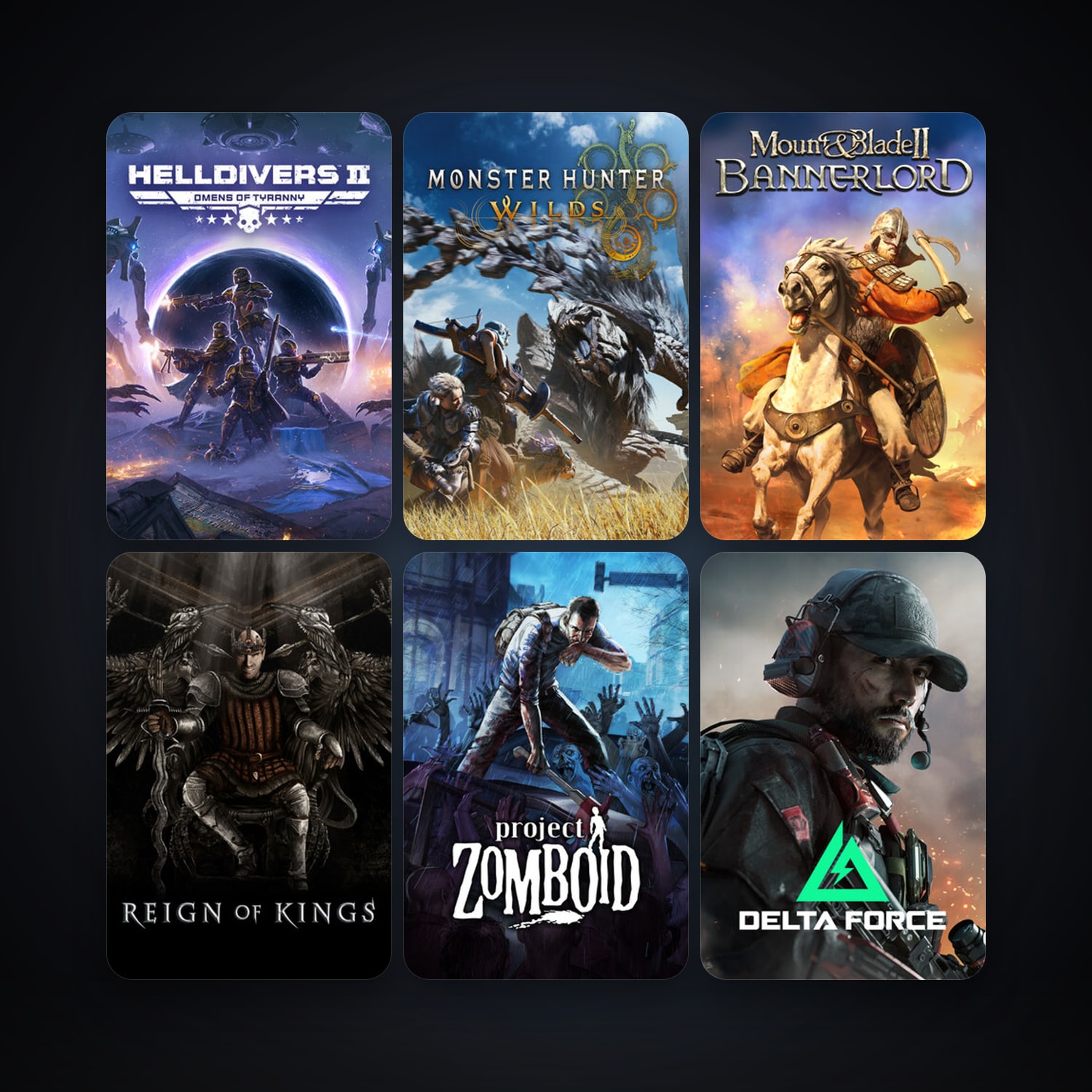 Project Zomboid + Mount & Blade II: Bannerlord, 41 games, Steam 10, clean — HabibiAccounts