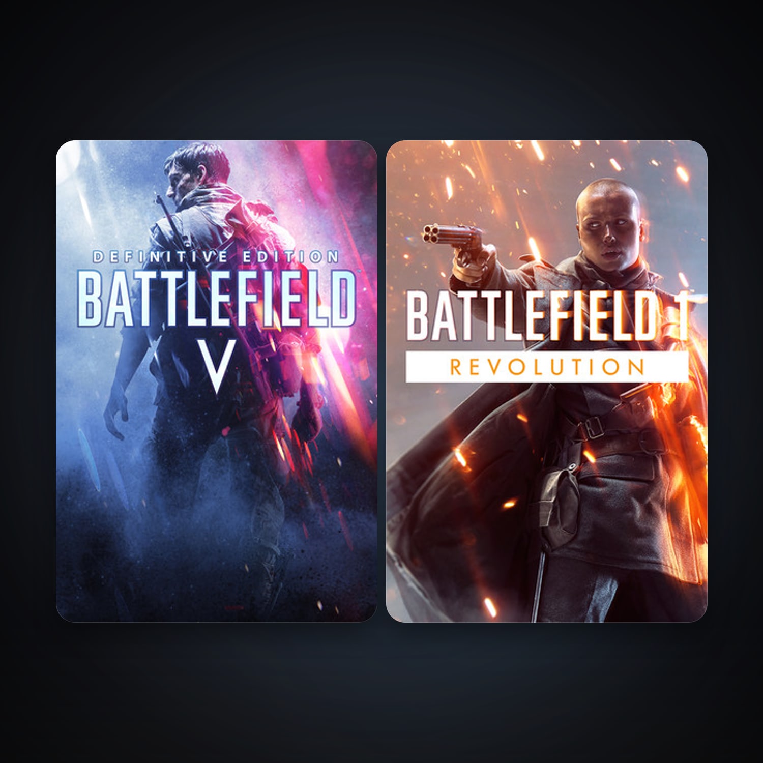 Battlefield V + Battlefield 1, 2 games, clean — HabibiAccounts