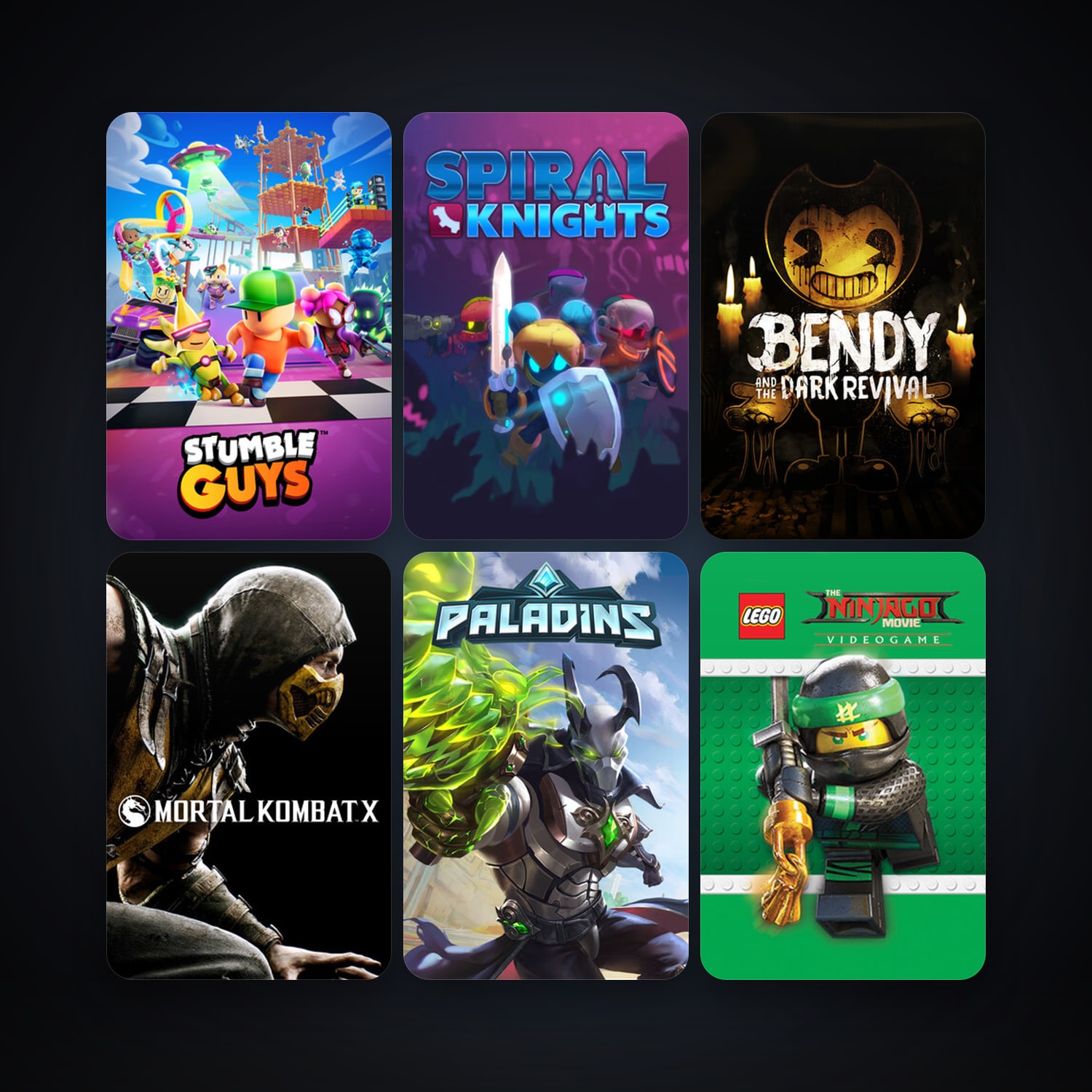 Spiral Knights + Mortal Kombat X, 27 games, clean — HabibiAccounts