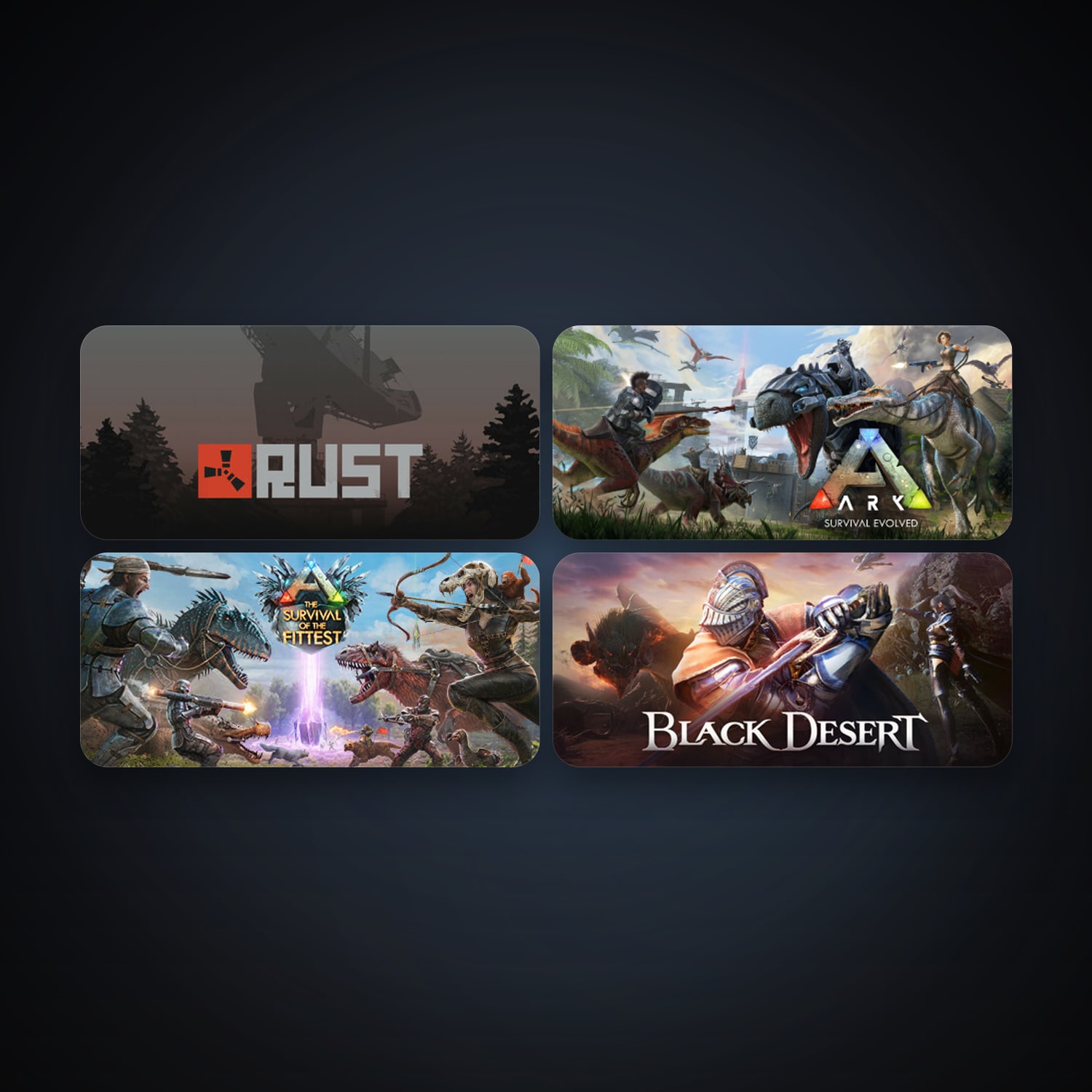 Rust + ARK: Survival Evolved, 6 games, clean — HabibiAccounts