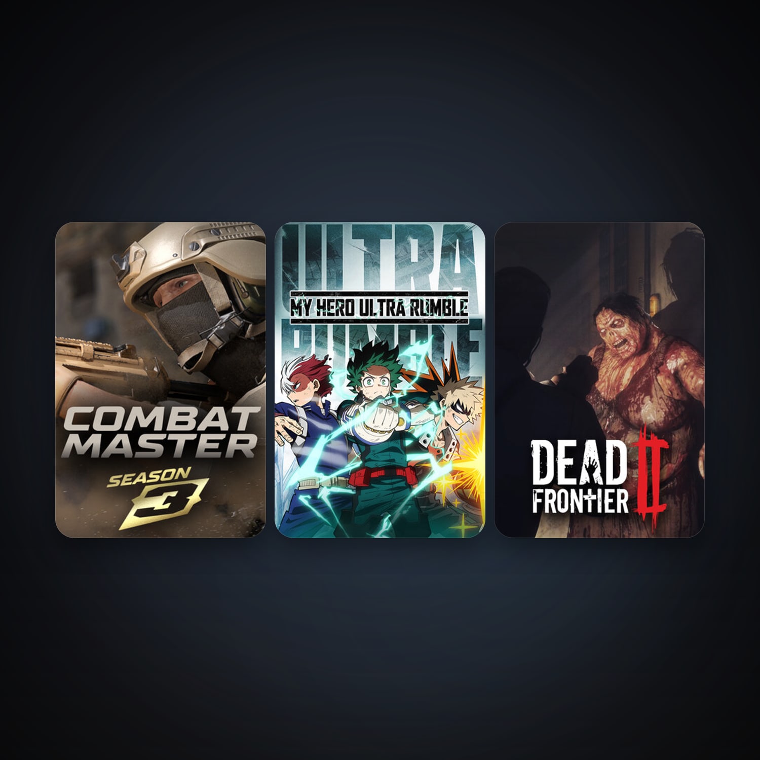 Dead Frontier 2 + MY HERO ULTRA RUMBLE, 10 games, clean — HabibiAccounts