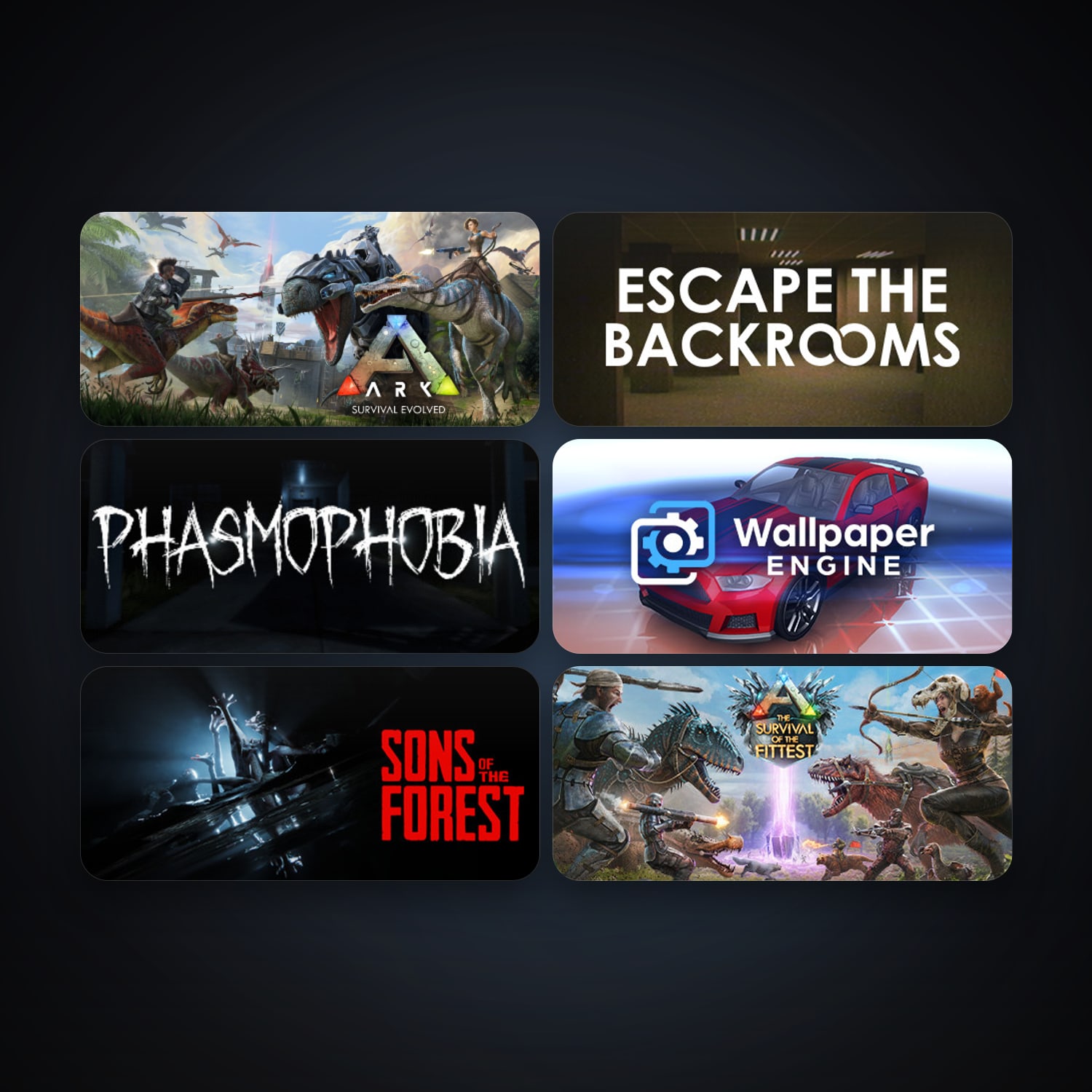 ARK: Survival Evolved + ARK: The Survival Of The Fittest, 9 games, clean — HabibiAccounts