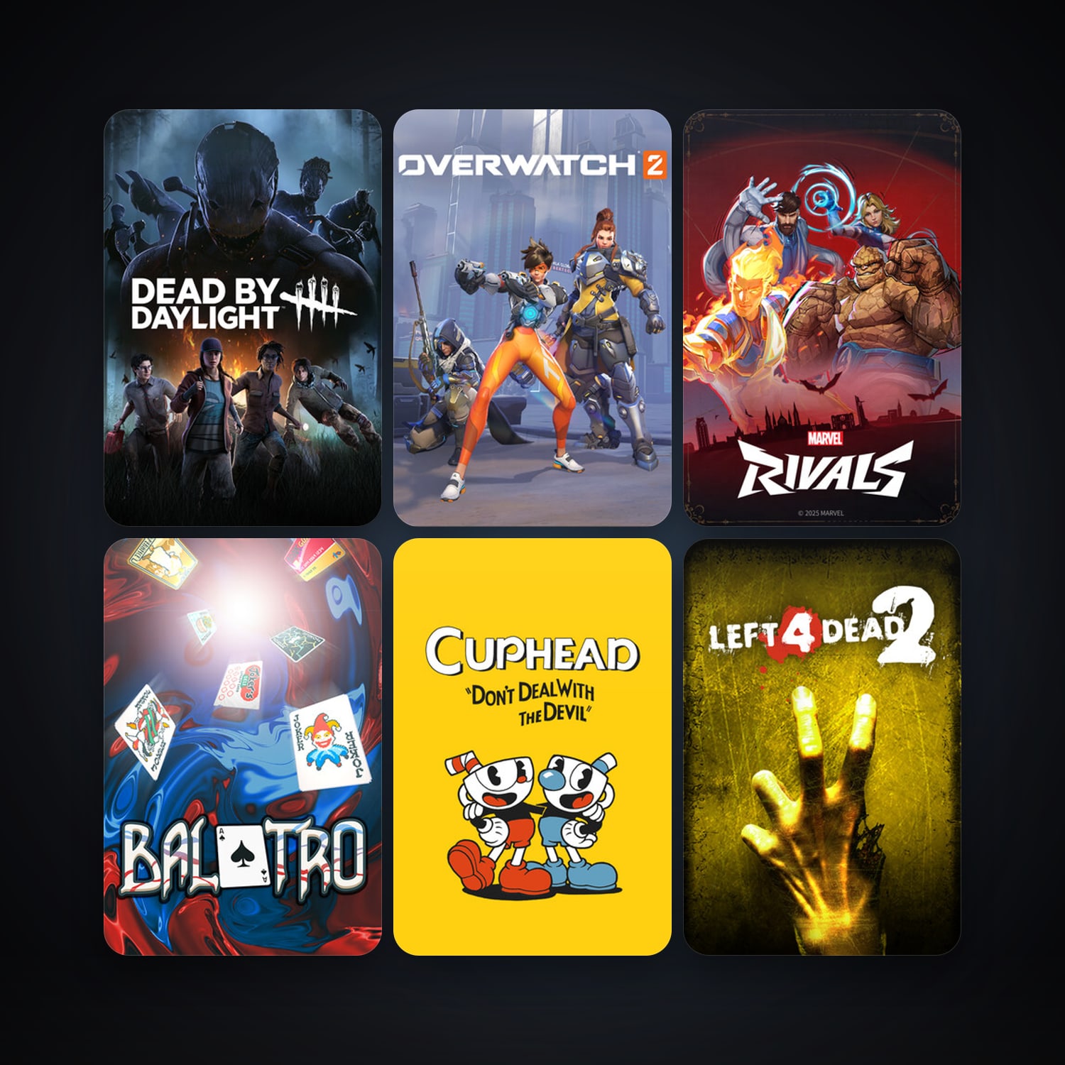 Left 4 Dead 2 + Cuphead, 23 games, clean — HabibiAccounts