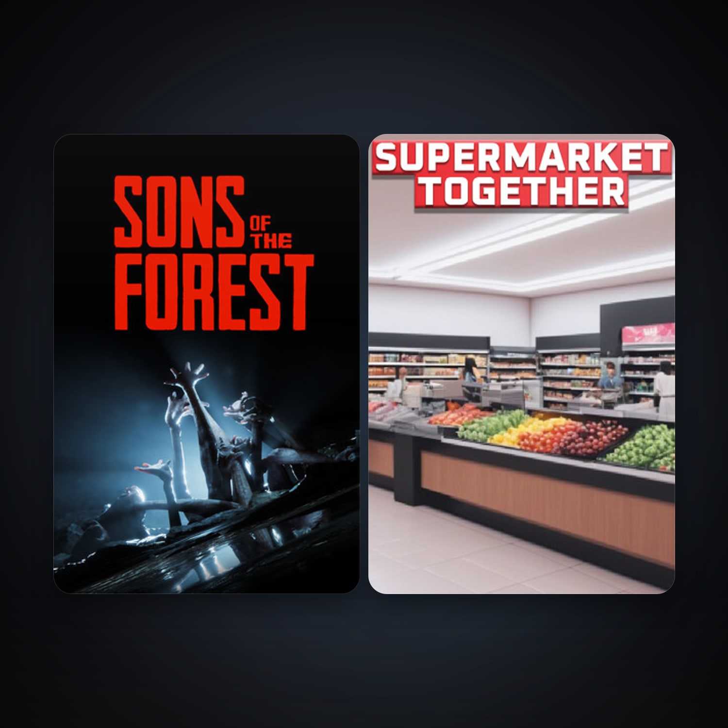 Sons Of The Forest + Supermarket Together, 5 games, clean — HabibiAccounts
